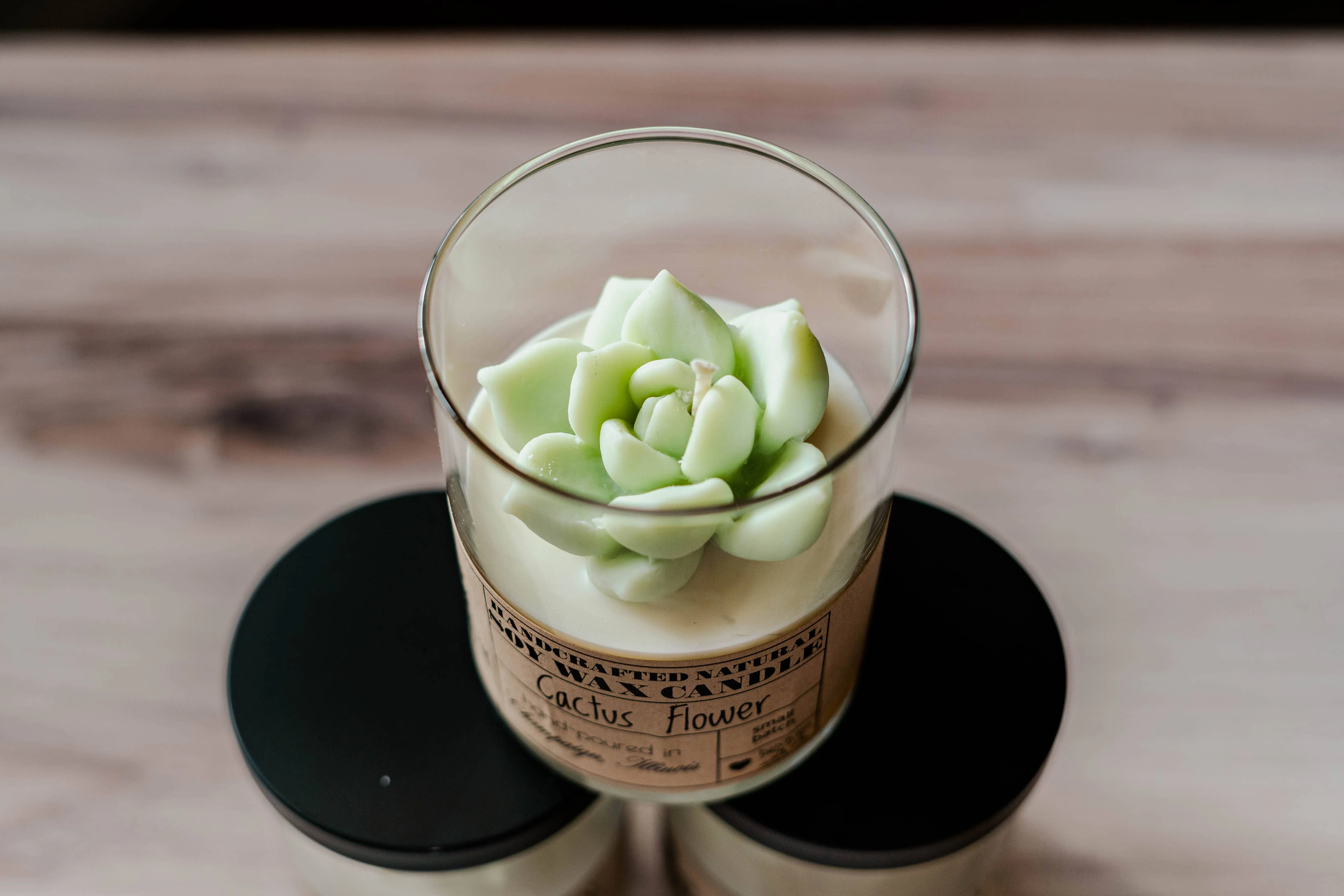 Cactus Flower 8oz Scented Soy Wax Candle - Image 3