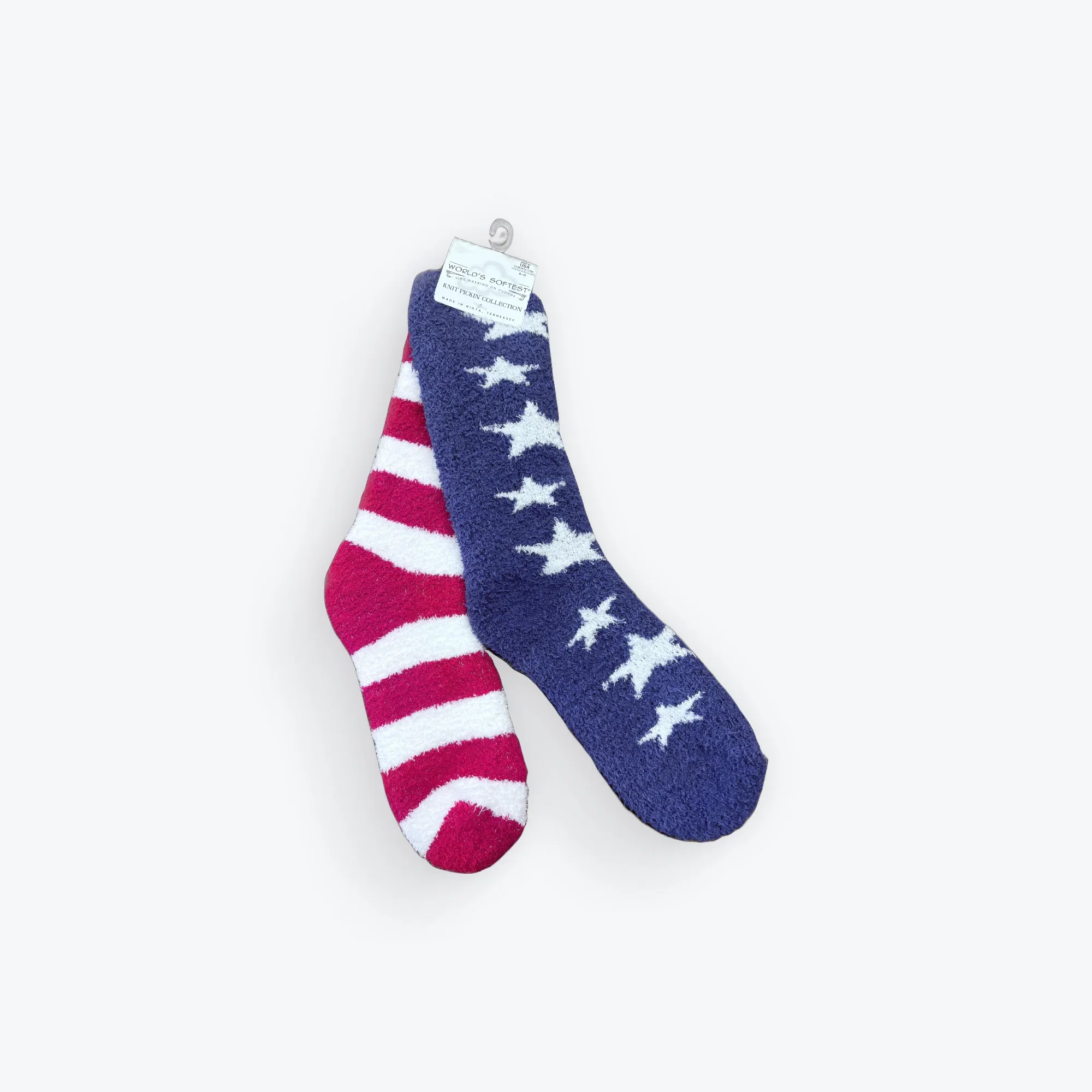 Fireside Cozy Crew Socks - Stars/Stripes ADULT