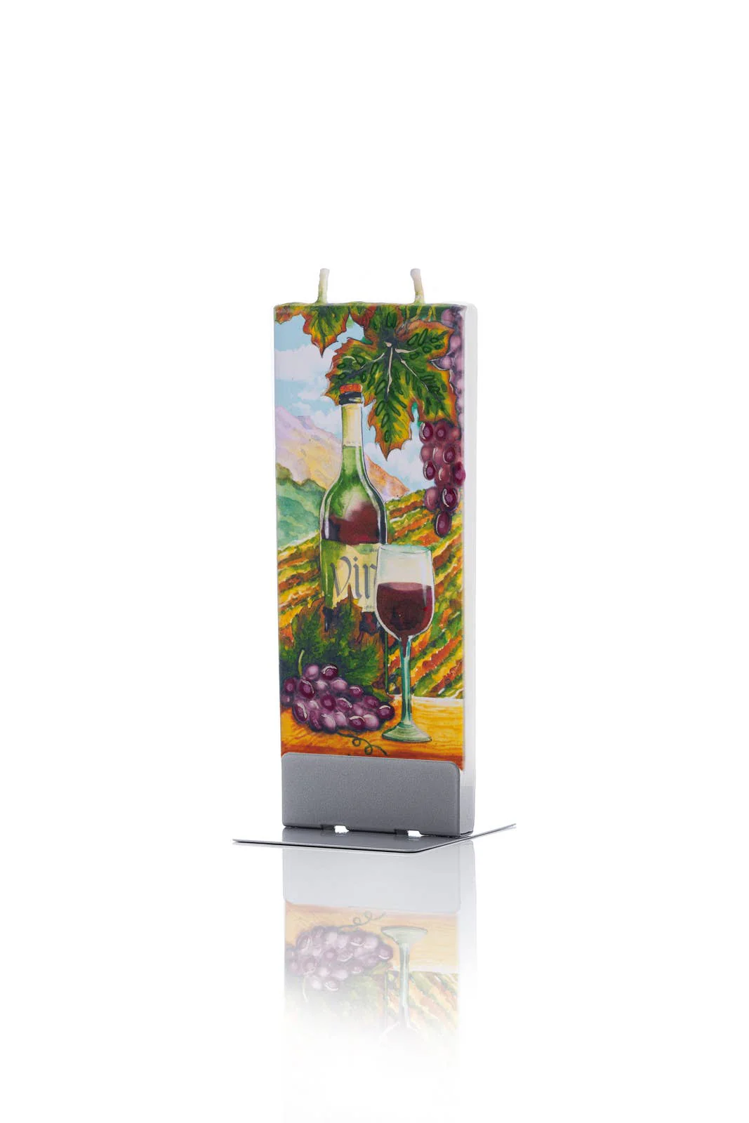 Flat Hand-Crafted 6" Candle - Wine in Vinyard