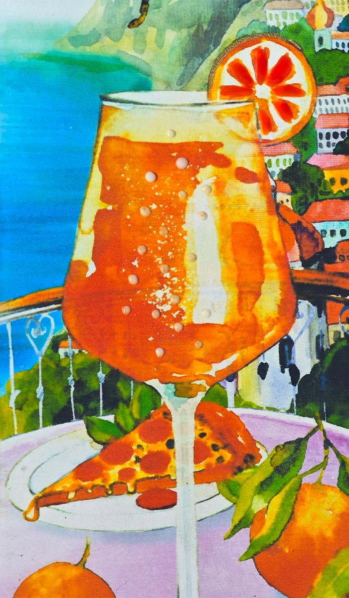 Flat Hand-crafted Candle Aperol Spritz - Image 2