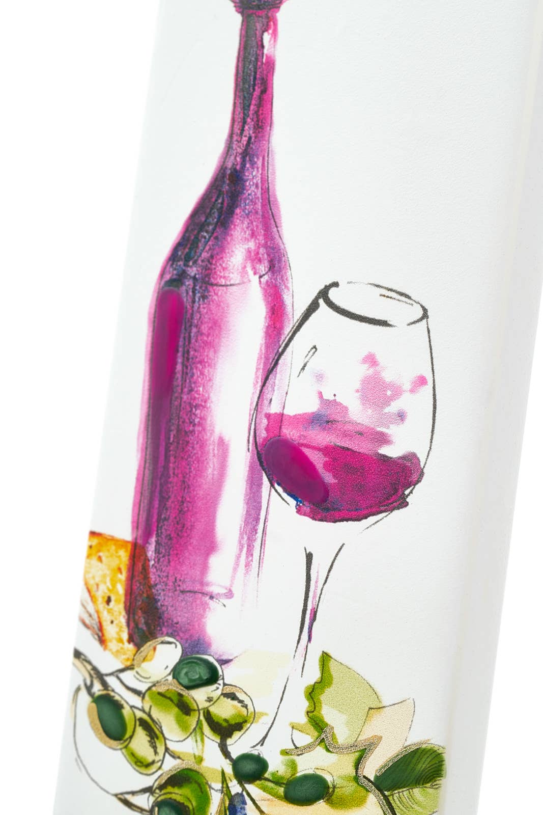 Flat Handmade Candle-Wine with Olives - Image 2