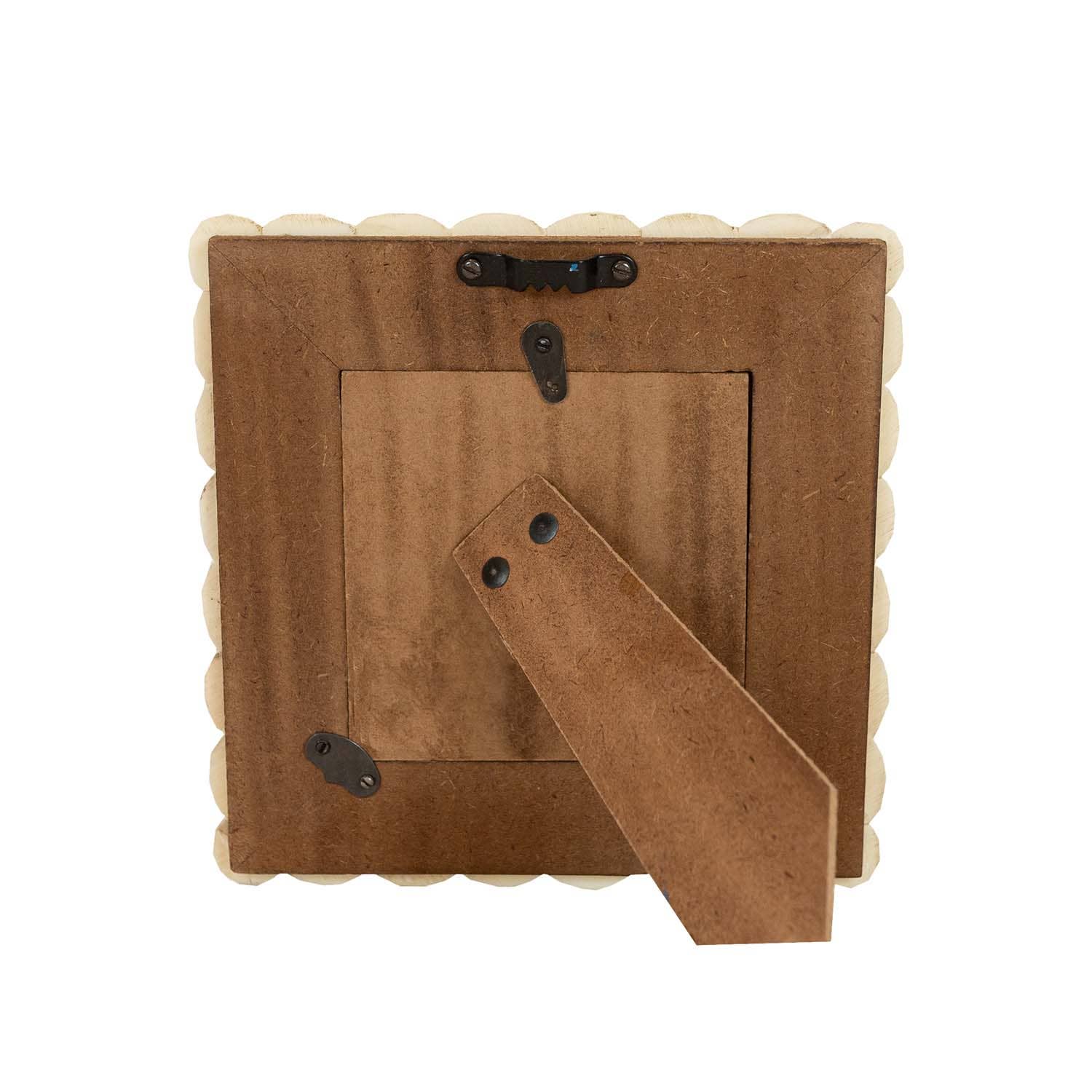 Emery 4x4 Photo Scallop Picture Frame White Bone - Image 5