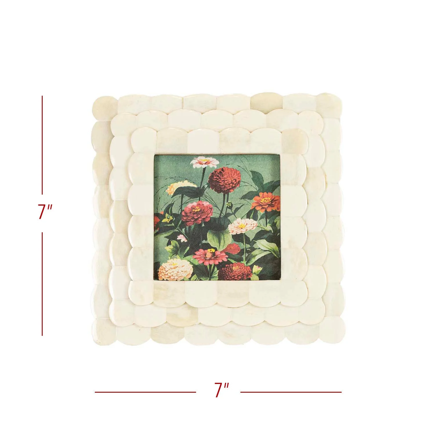 Emery 4x4 Photo Scallop Picture Frame White Bone - Image 7