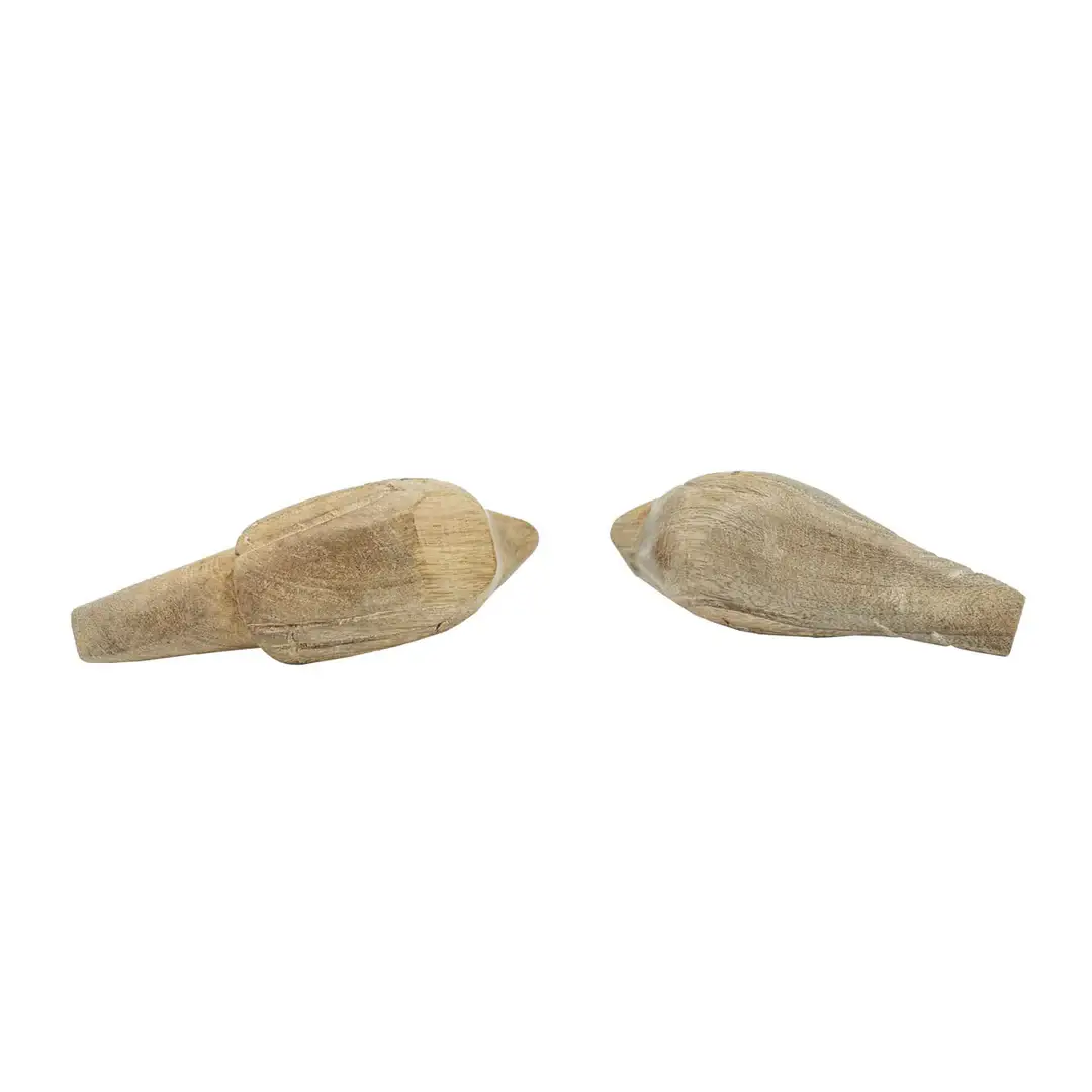 Vennie Wood Carved Decorative Bird Figures, Set Of 2 - Image 5