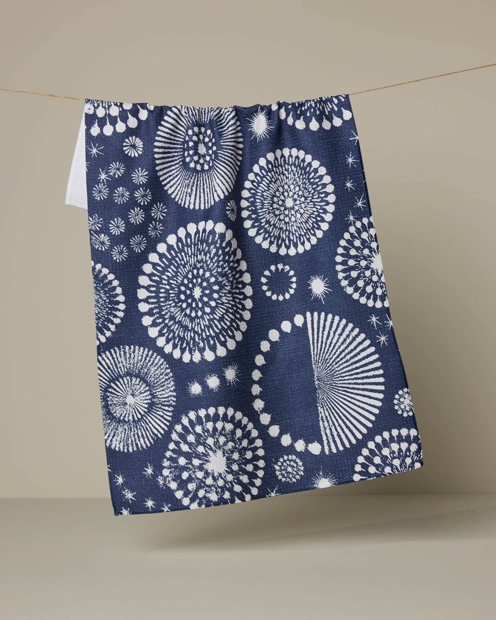 Freedom Sparks Tea Towel: Blue - Image 3