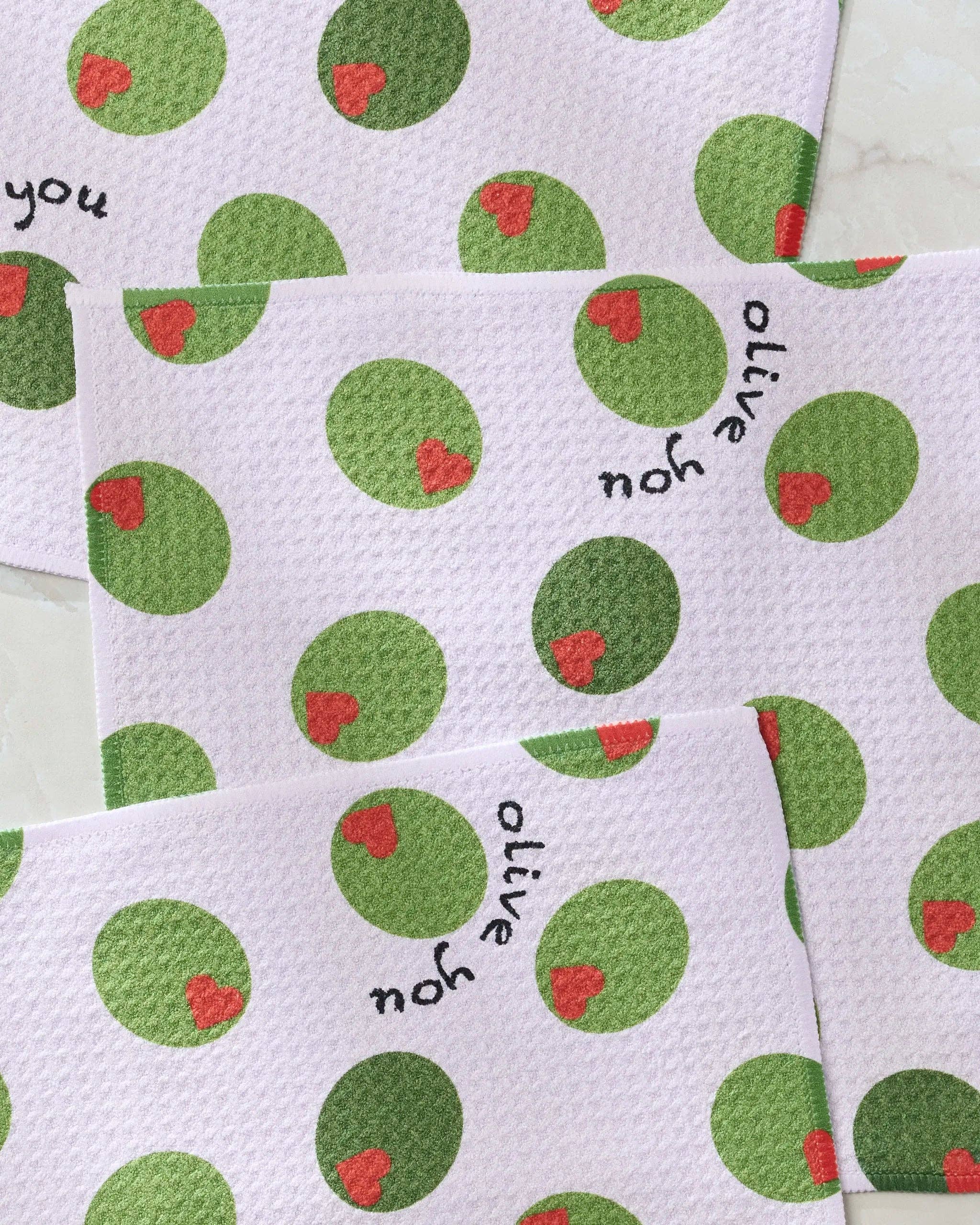 Geometry - Olive You Dishcloth Set - Image 2