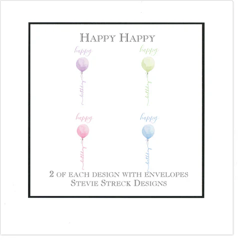 Gift Box Note Cards Happy