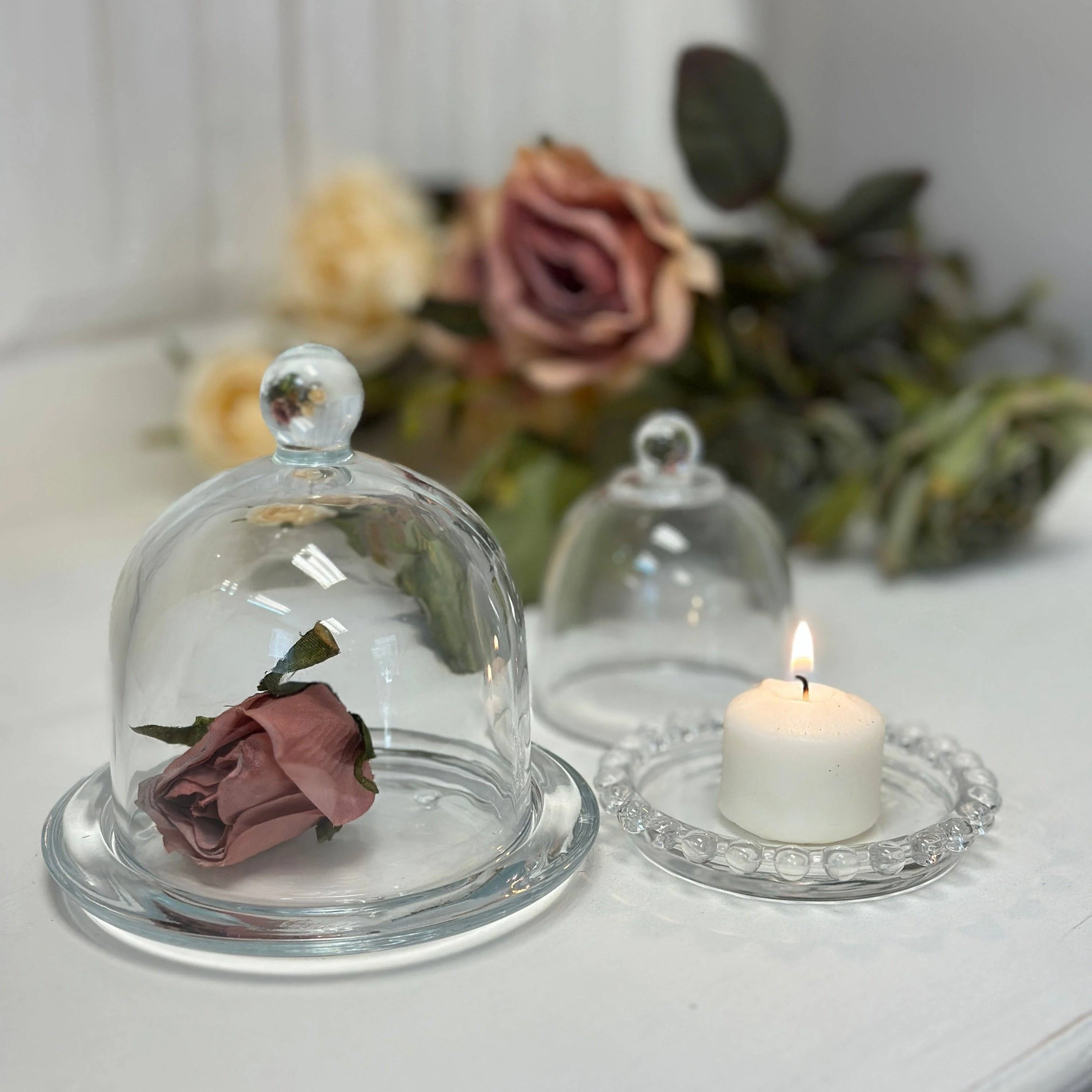 Glass Dome Display Cloche with Base - Image 7