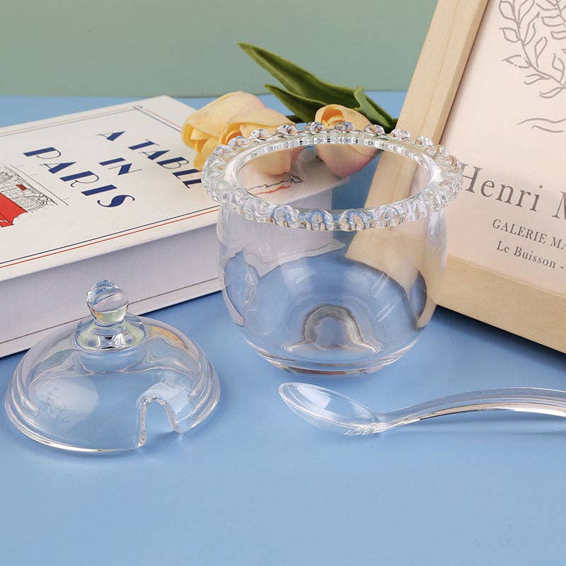 Glass Sugar Jar with Spoon - Image 3