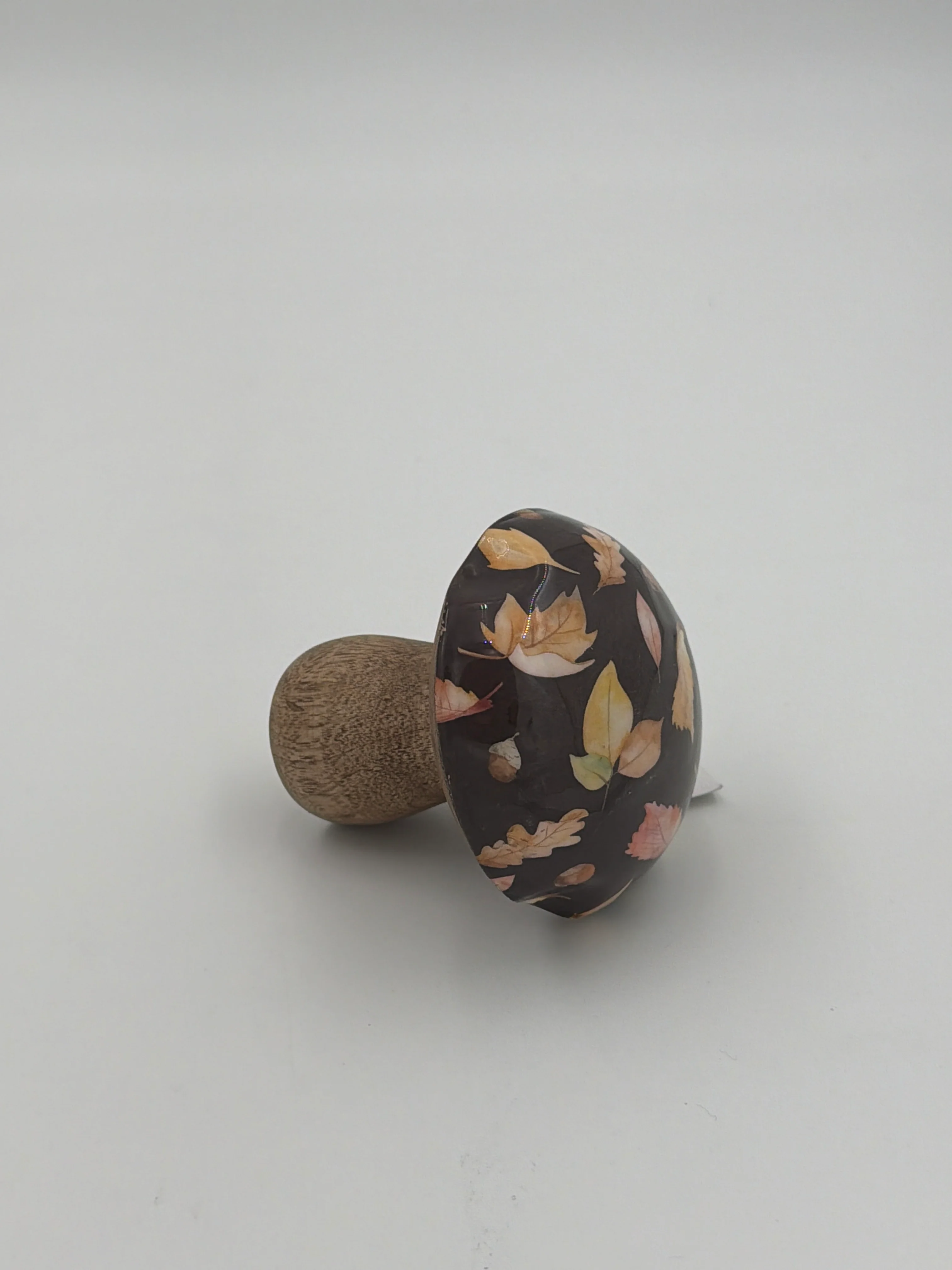 Fall Print Wood Mushroom Decoration-Assorted Colors - Image 2