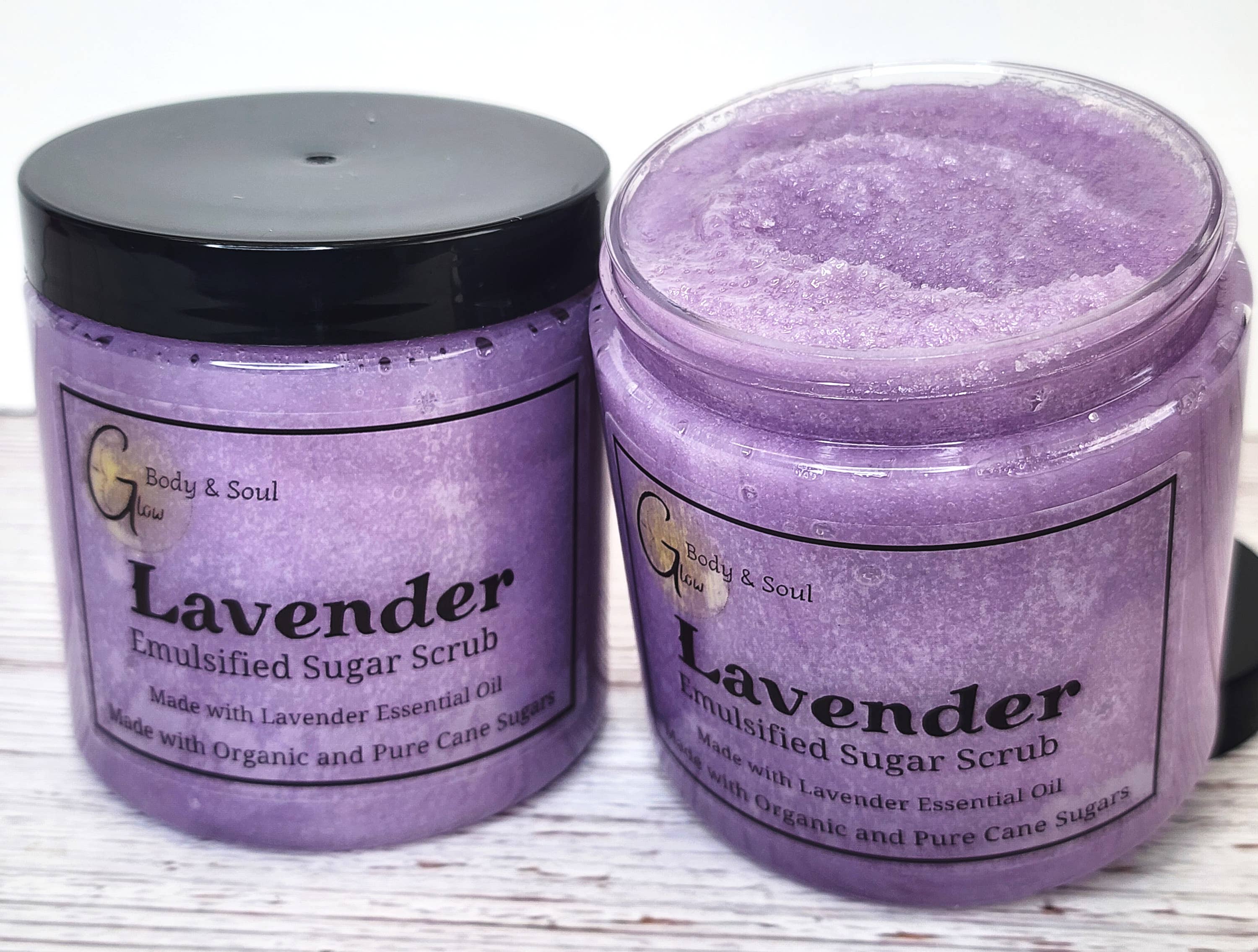 Sugar Scrub, Lavender Essential Oil Emulsified Scrub 10oz. - Image 2