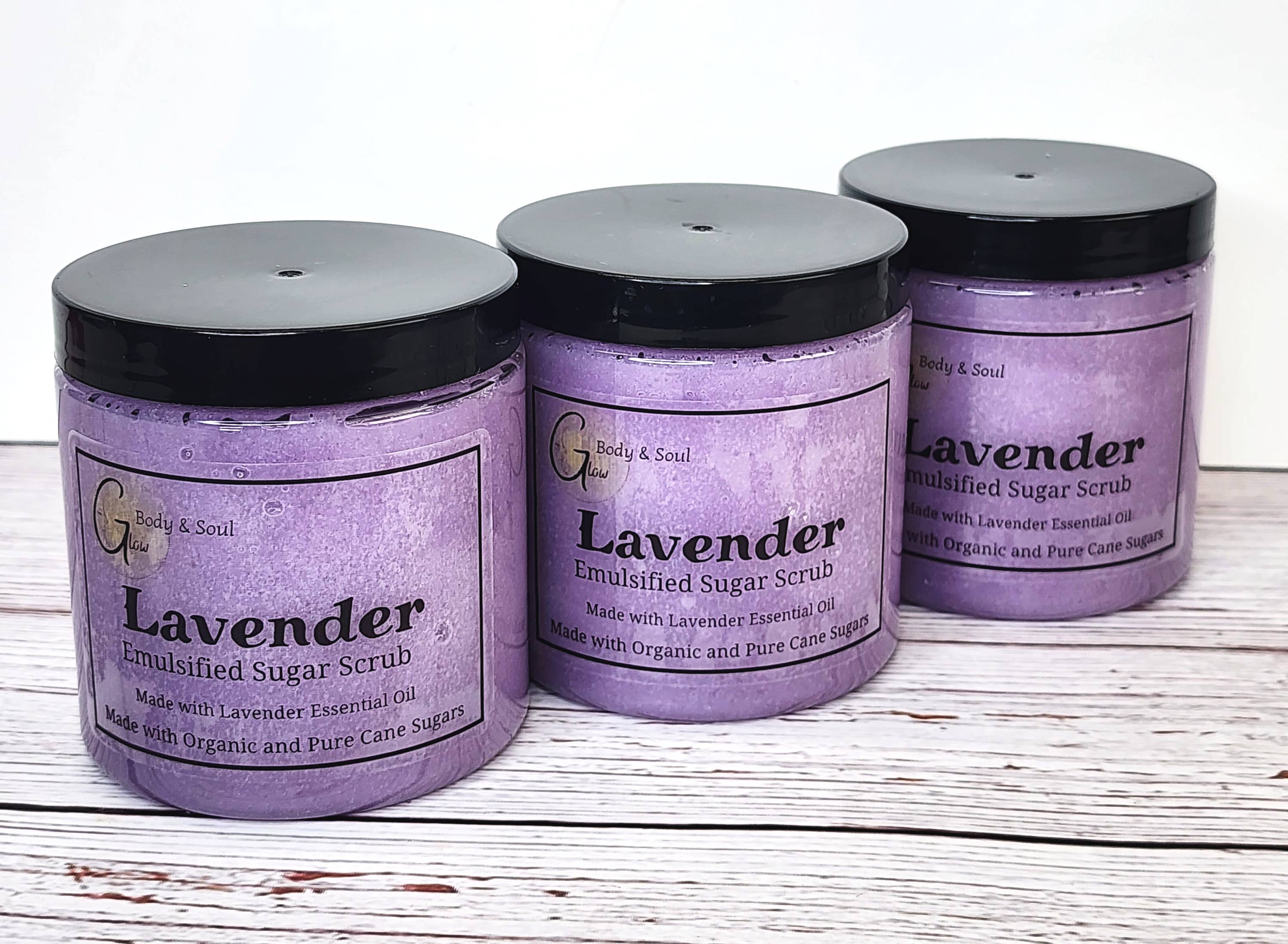 Sugar Scrub, Lavender Essential Oil Emulsified Scrub 10oz. - Image 3