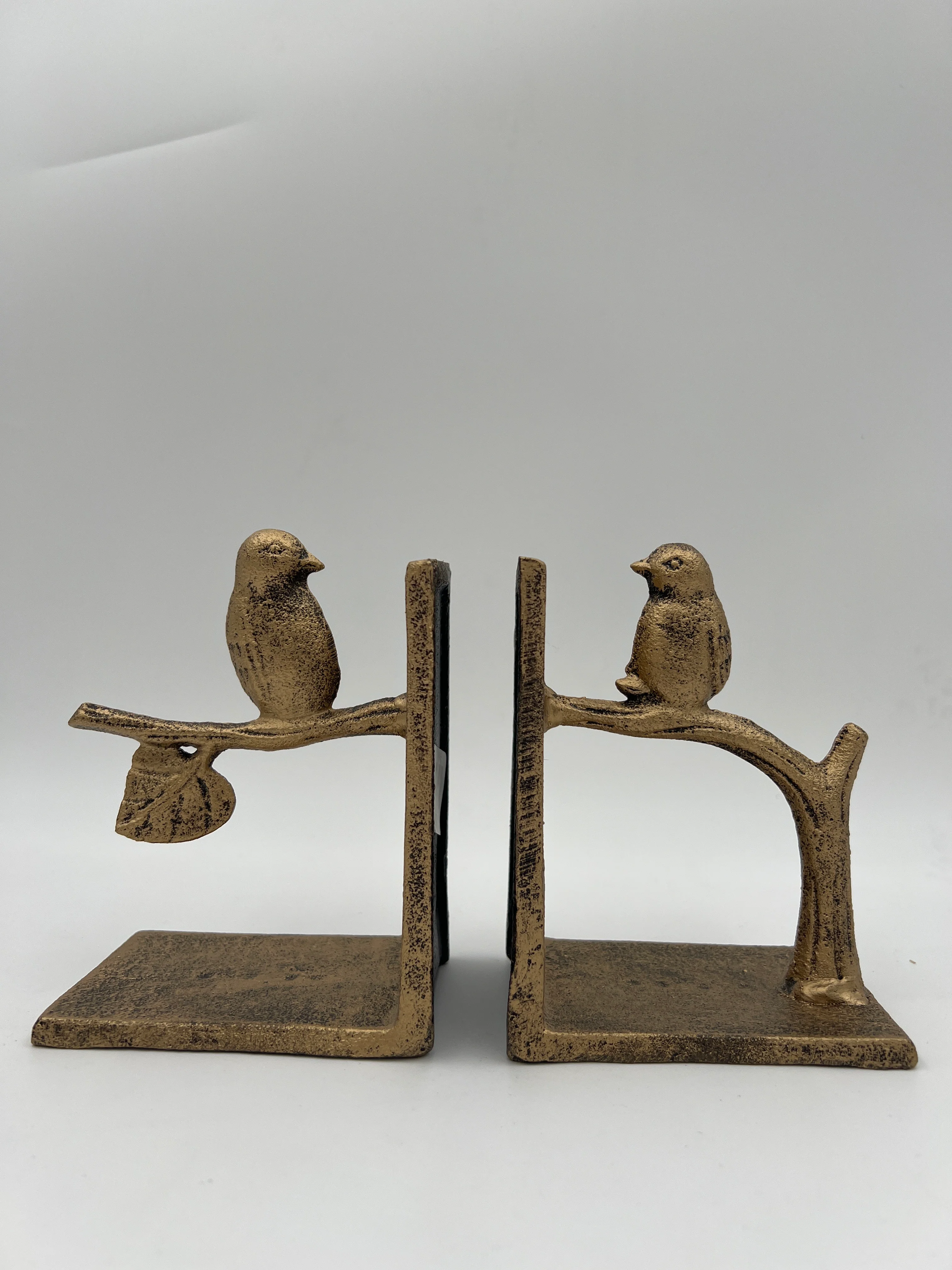 Gold Bird on branch Bookends (2pc)
