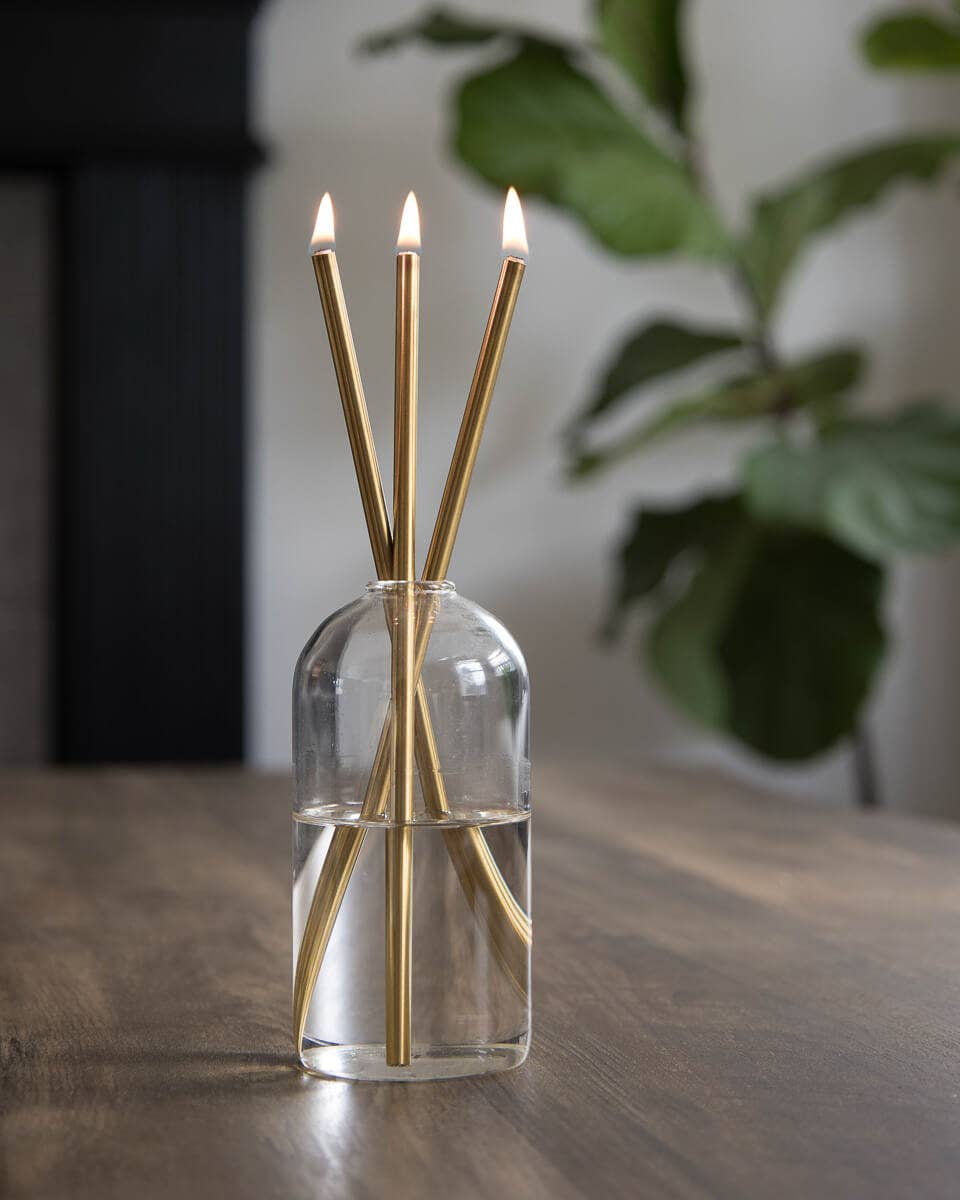 Gold Everlasting Candles – Reusable Steel Oil Candles - Image 12
