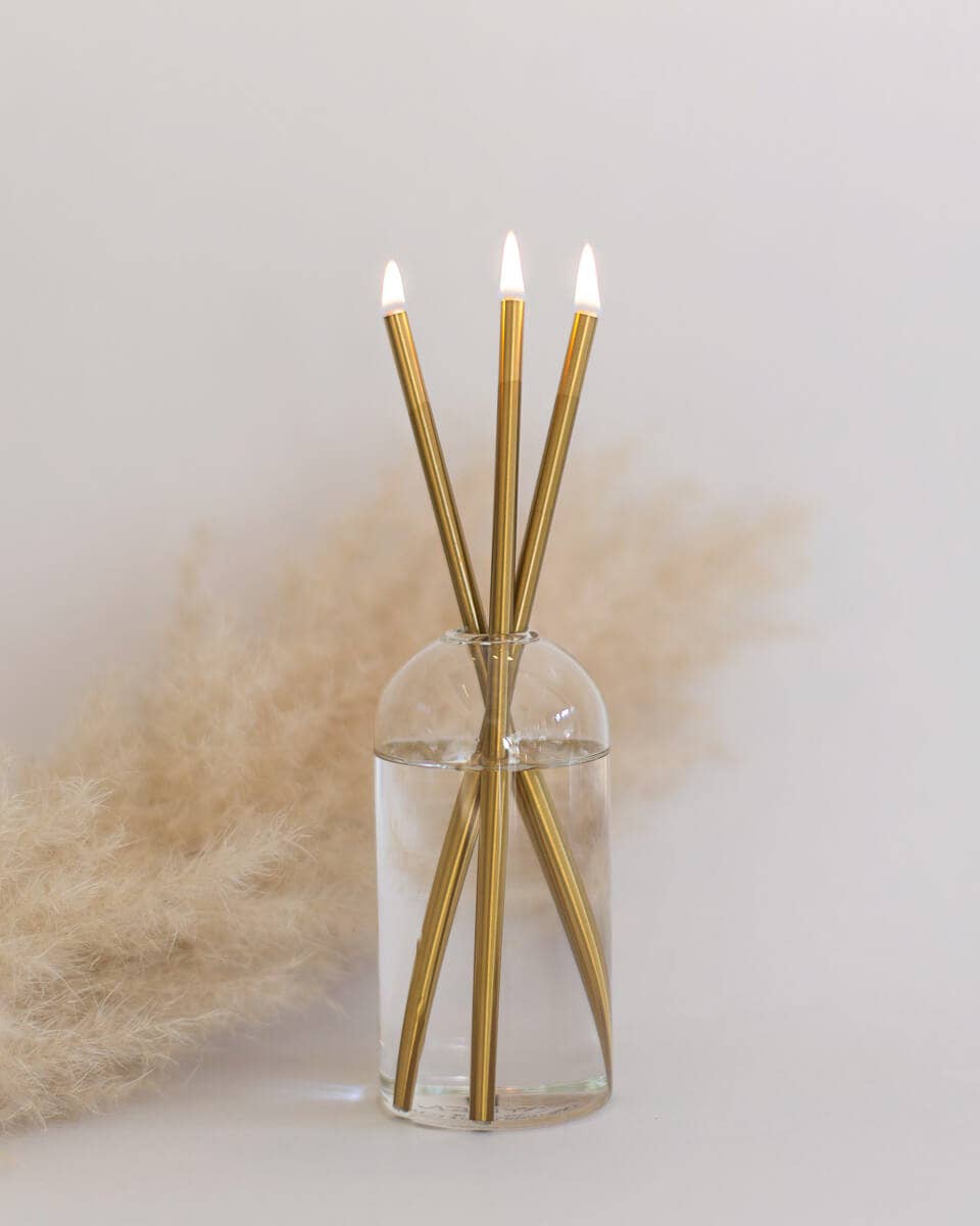 Gold Everlasting Candles – Reusable Steel Oil Candles - Image 5