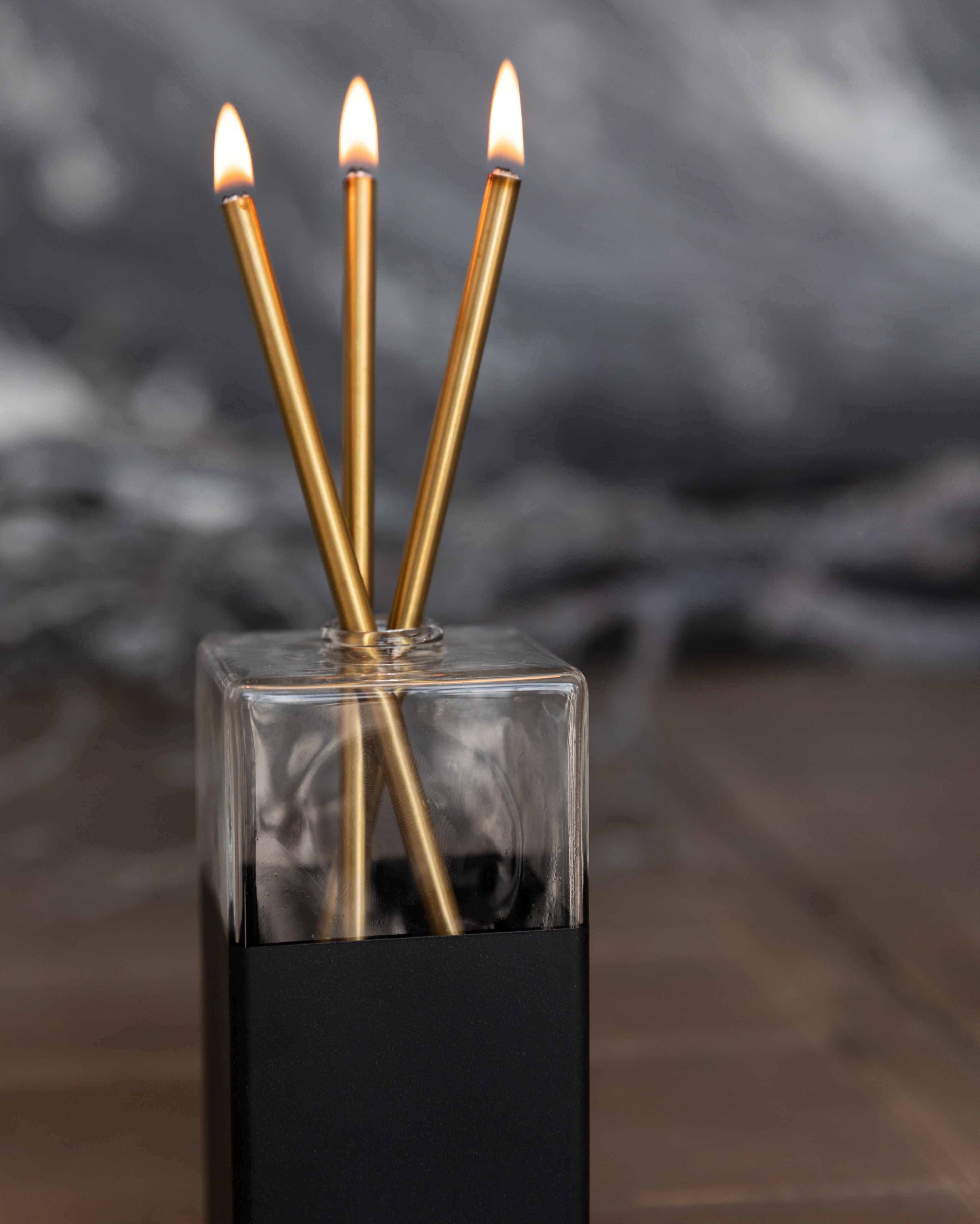Gold Everlasting Candles – Reusable Steel Oil Candles - Image 6