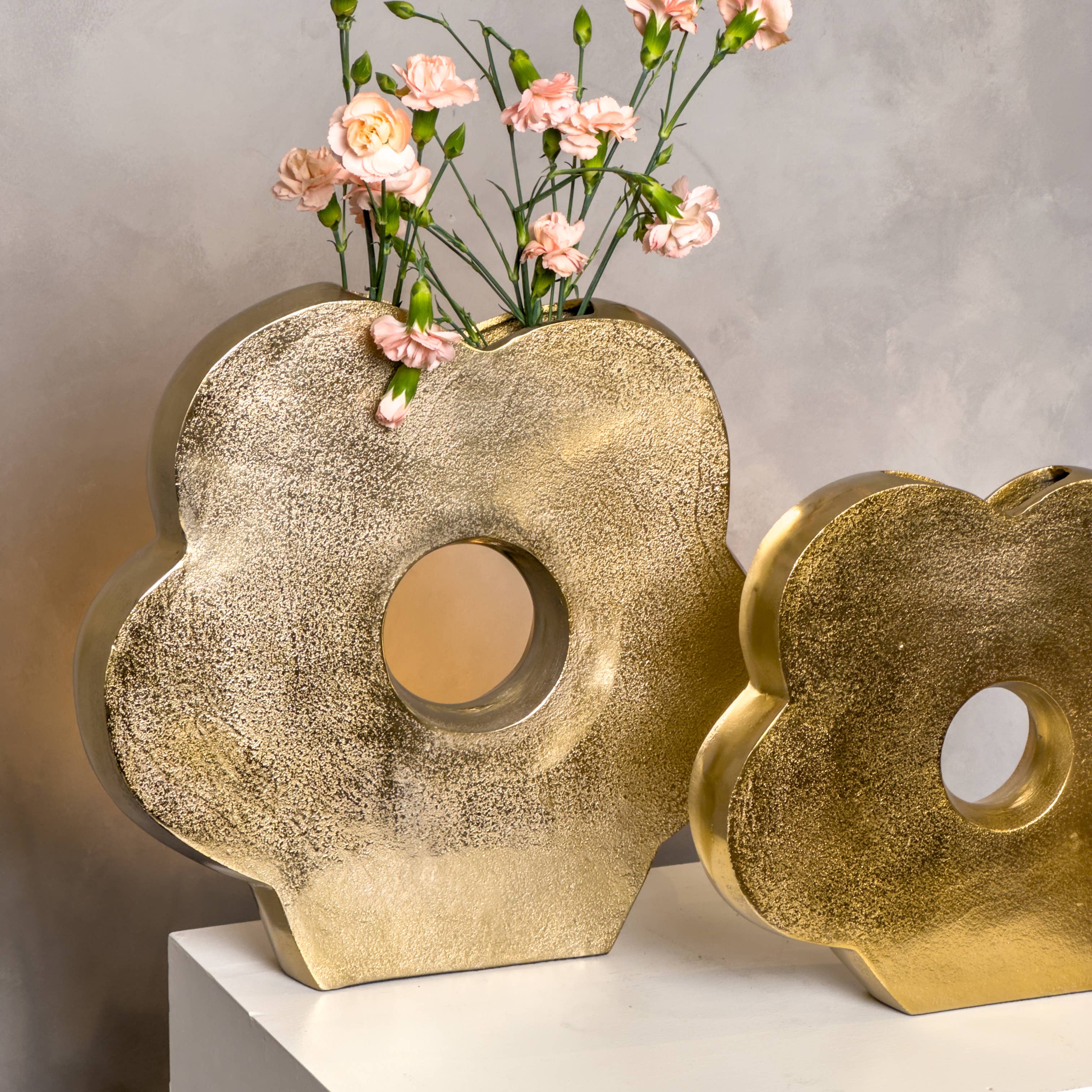 Gold Flower Shaped Vase -Large - Image 5