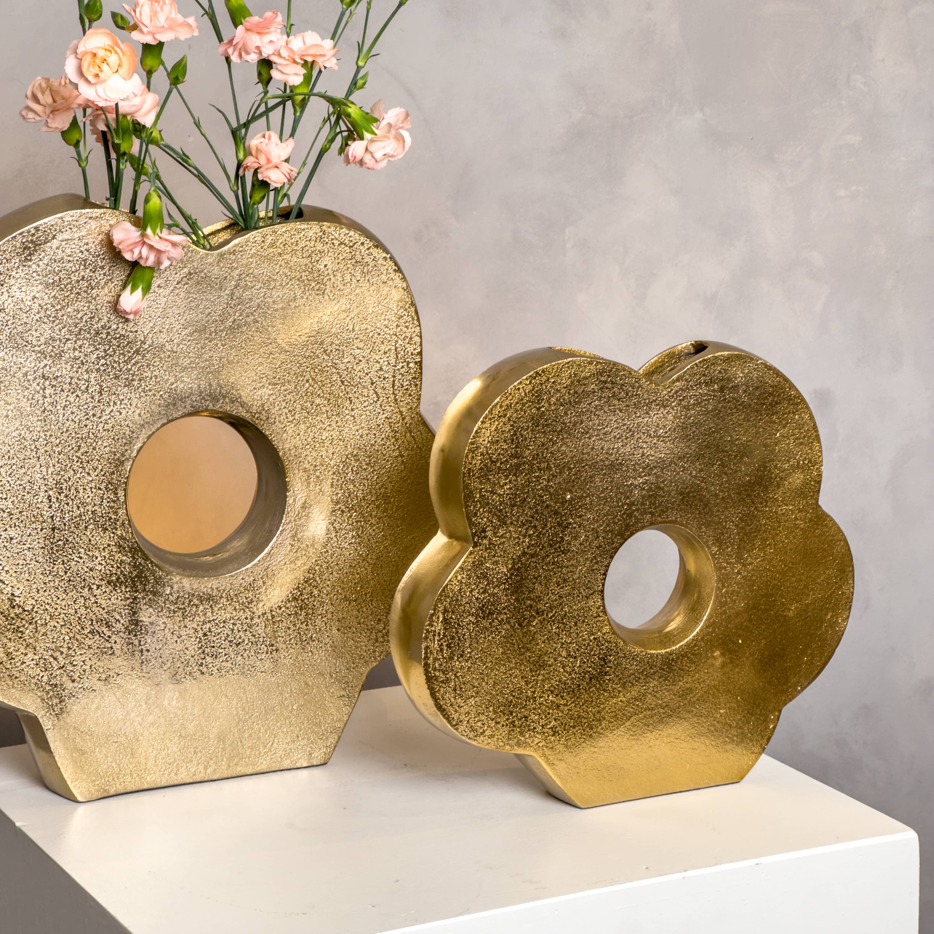 Gold Flower Shaped Vase -Large - Image 8