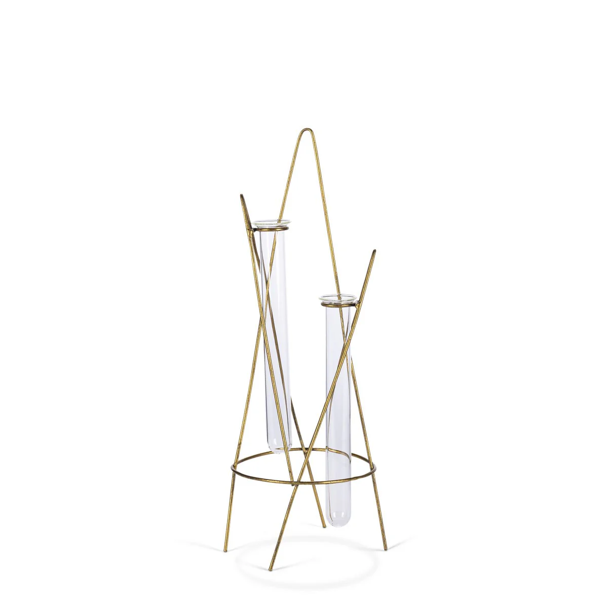 Gold Geometric with Glass Holder