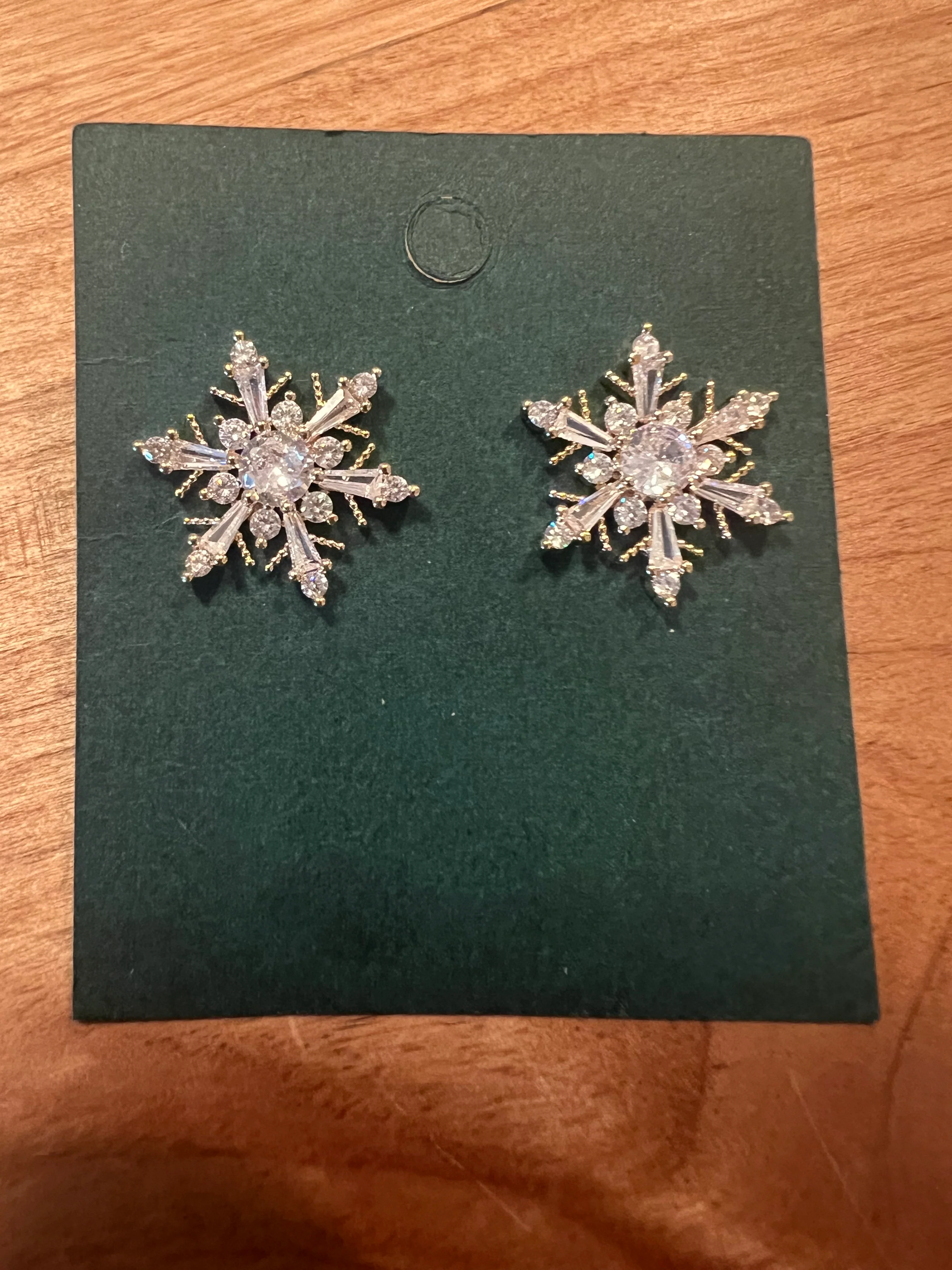 Gold Snowflake Earrings