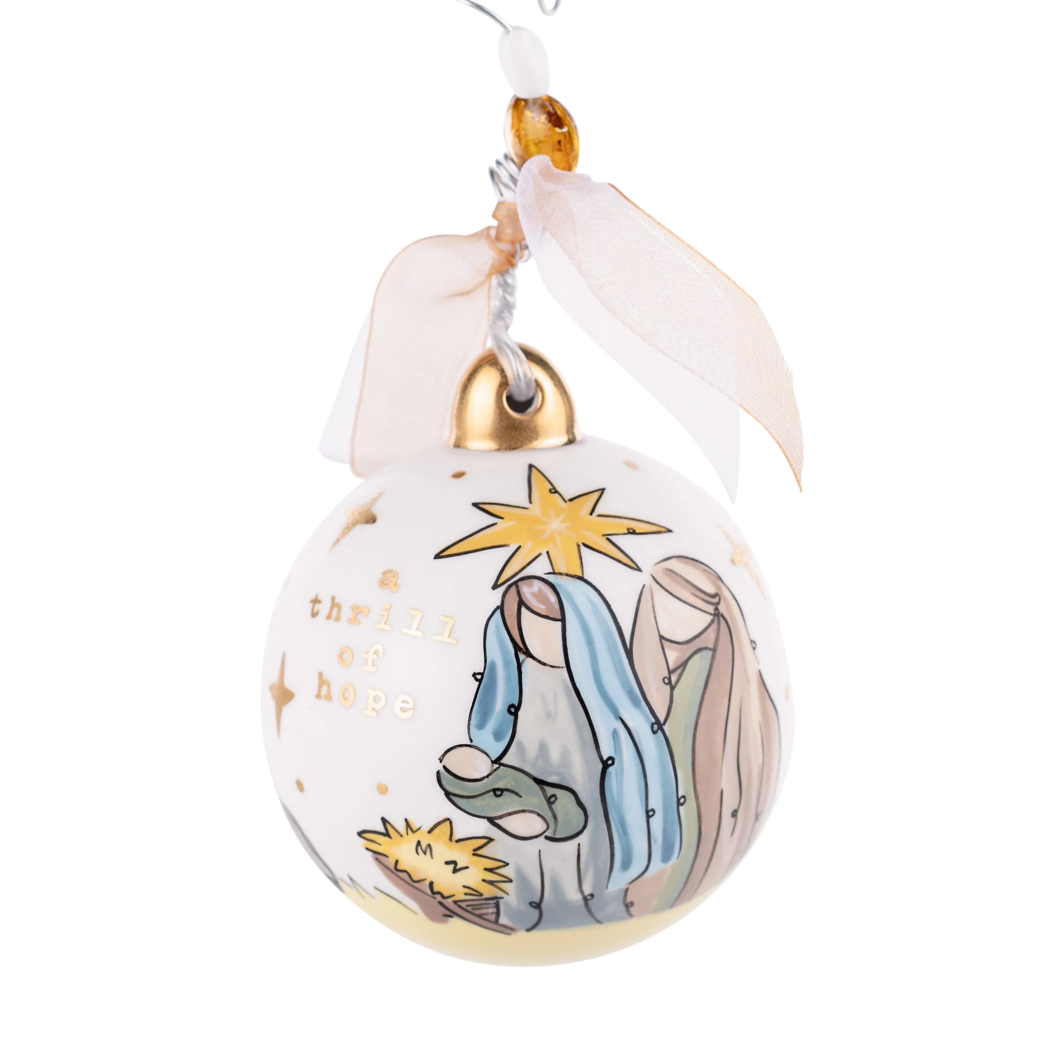 Gold Star Thrill of Hope Ornament