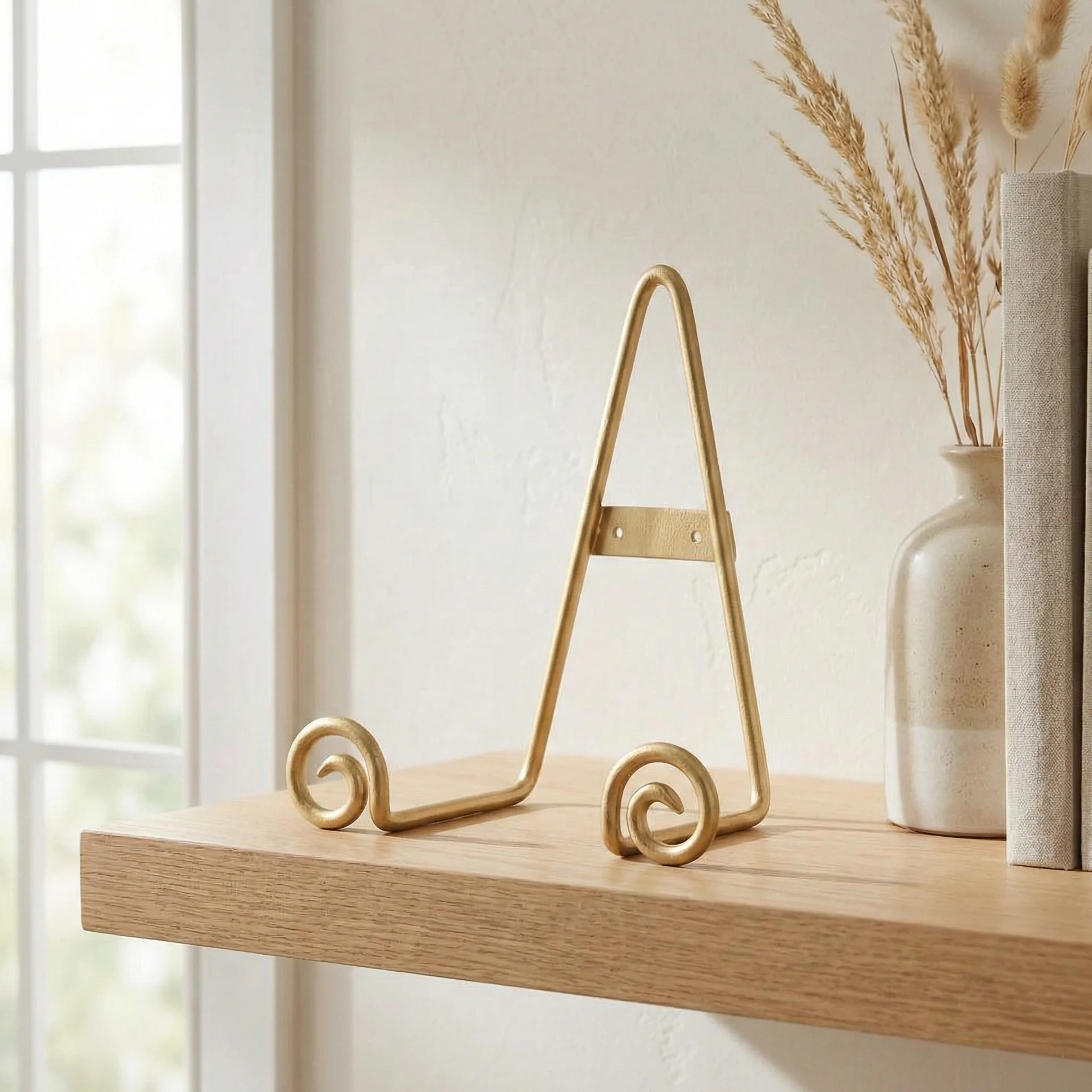 Gold Swirl w/White Wash Easel, Medium