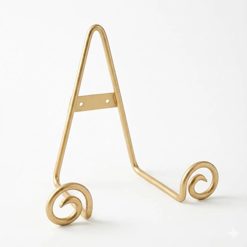 Gold Swirl w/White Wash Easel, Medium - Image 2