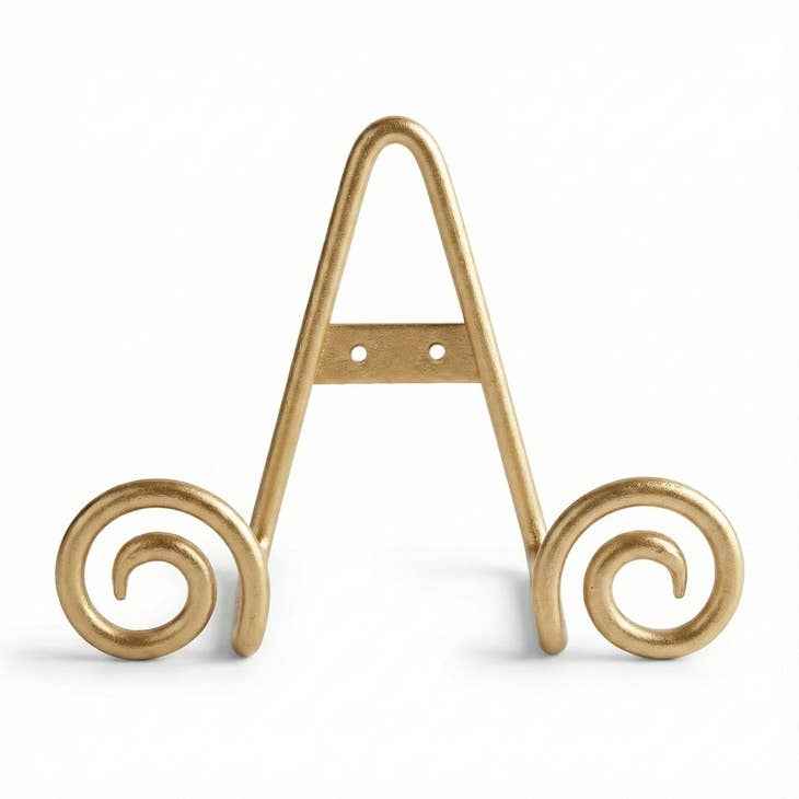 Gold Swirl Easel w/White Wash Finish - Small - Image 2