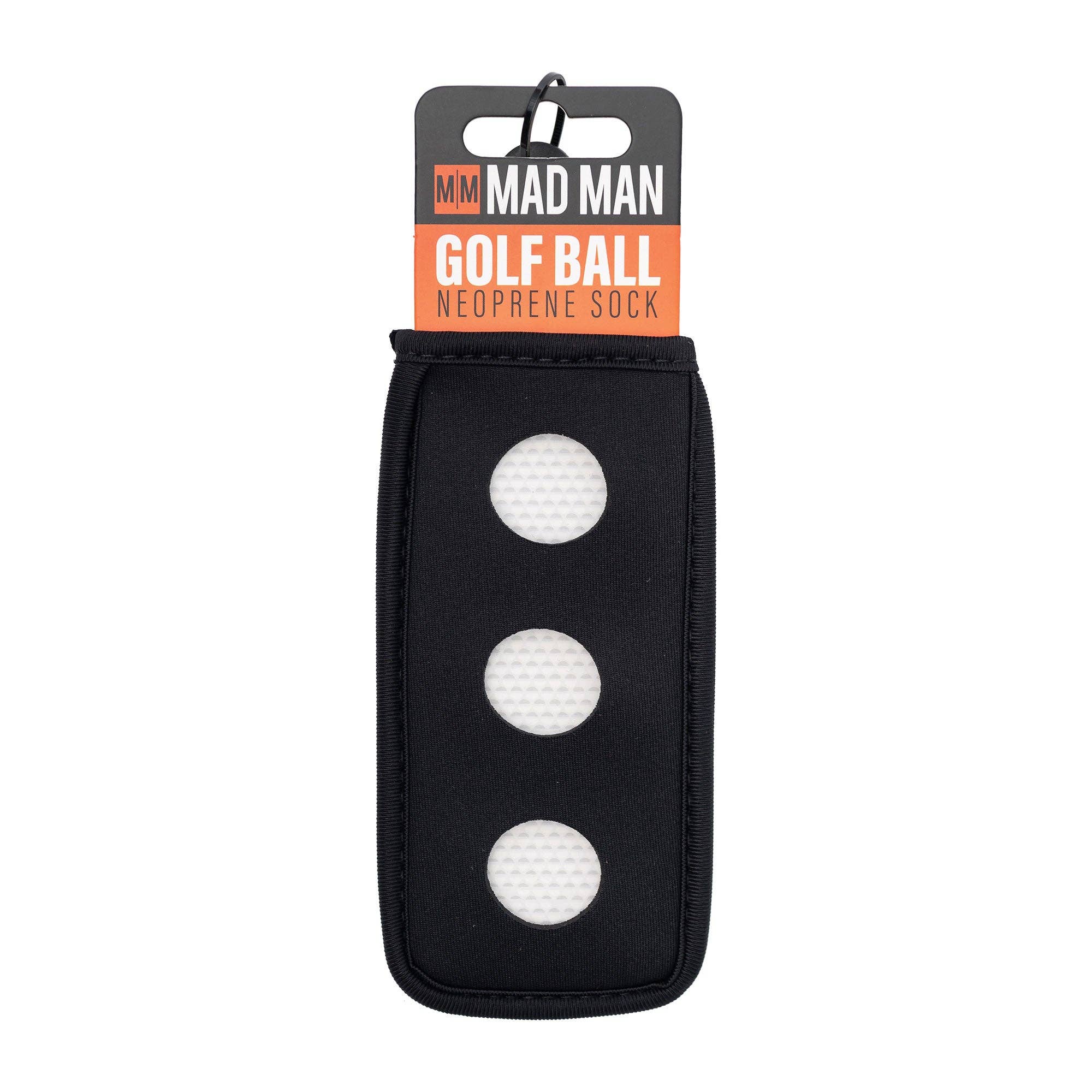 Golf Ball Neoprene Sock | Neoprene Golf Ball Carry Bag: Black