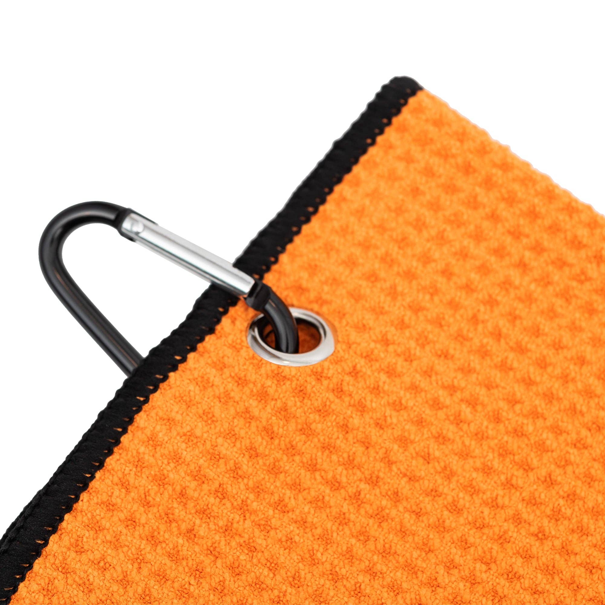 Golf Towel | Absorbent Golf Bag Towel with Carabiner: Black - Image 6