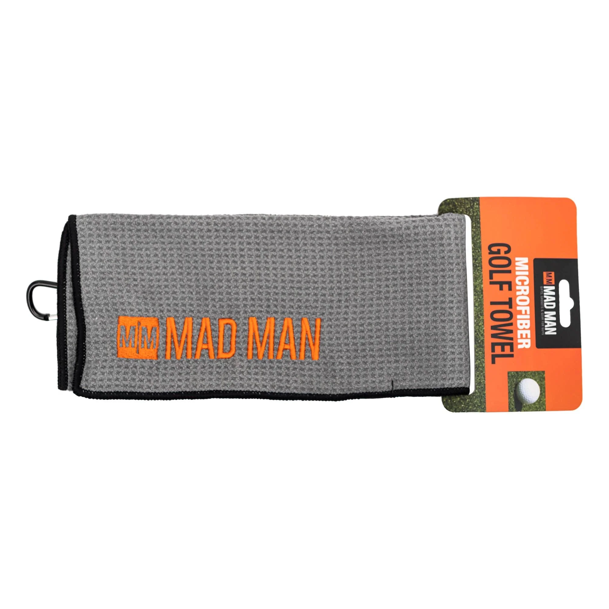 Golf Towel | Absorbent Golf Bag Towel with Carabiner: Black - Image 7