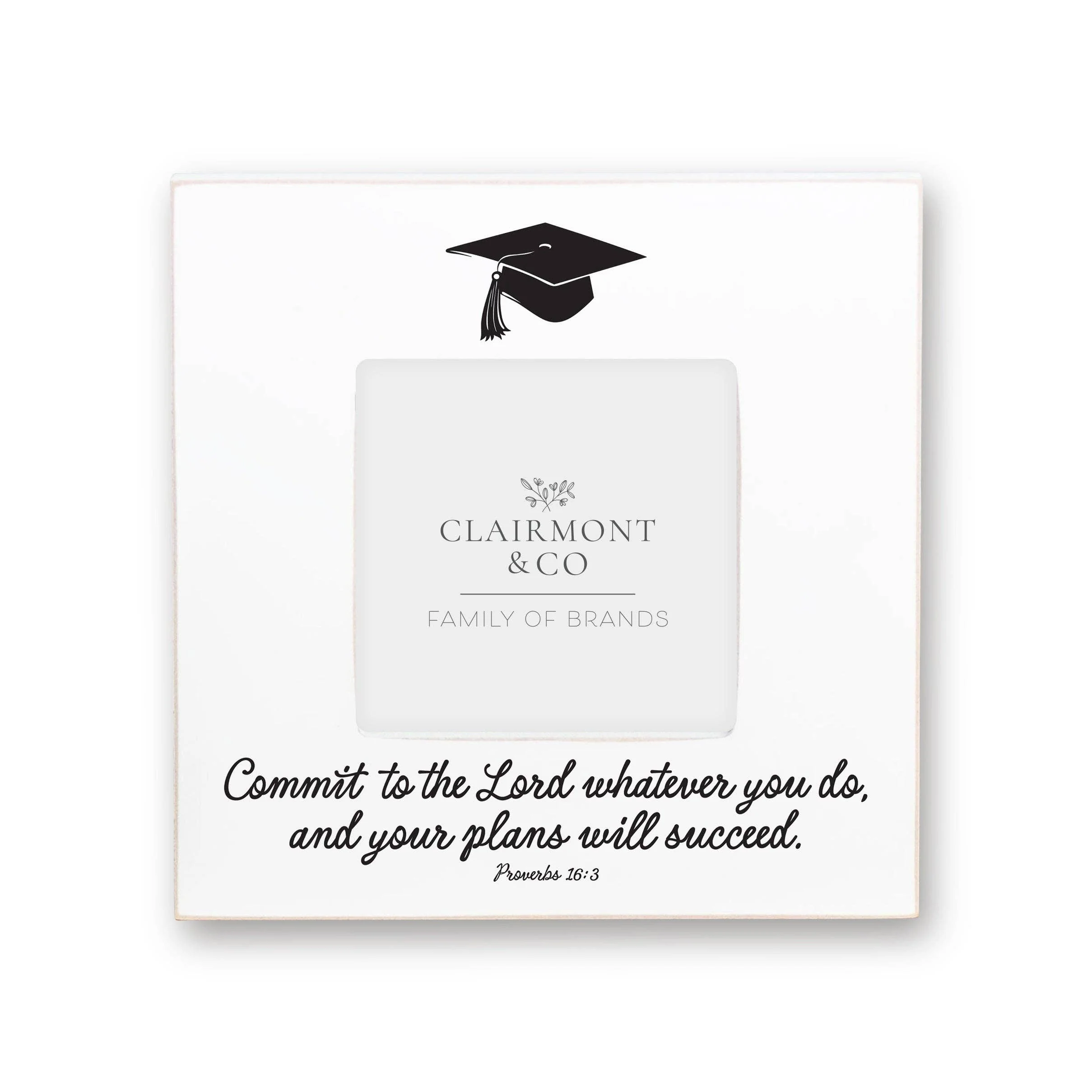 Graduation Picture Frame-Commit To The Lord Whatever You Do