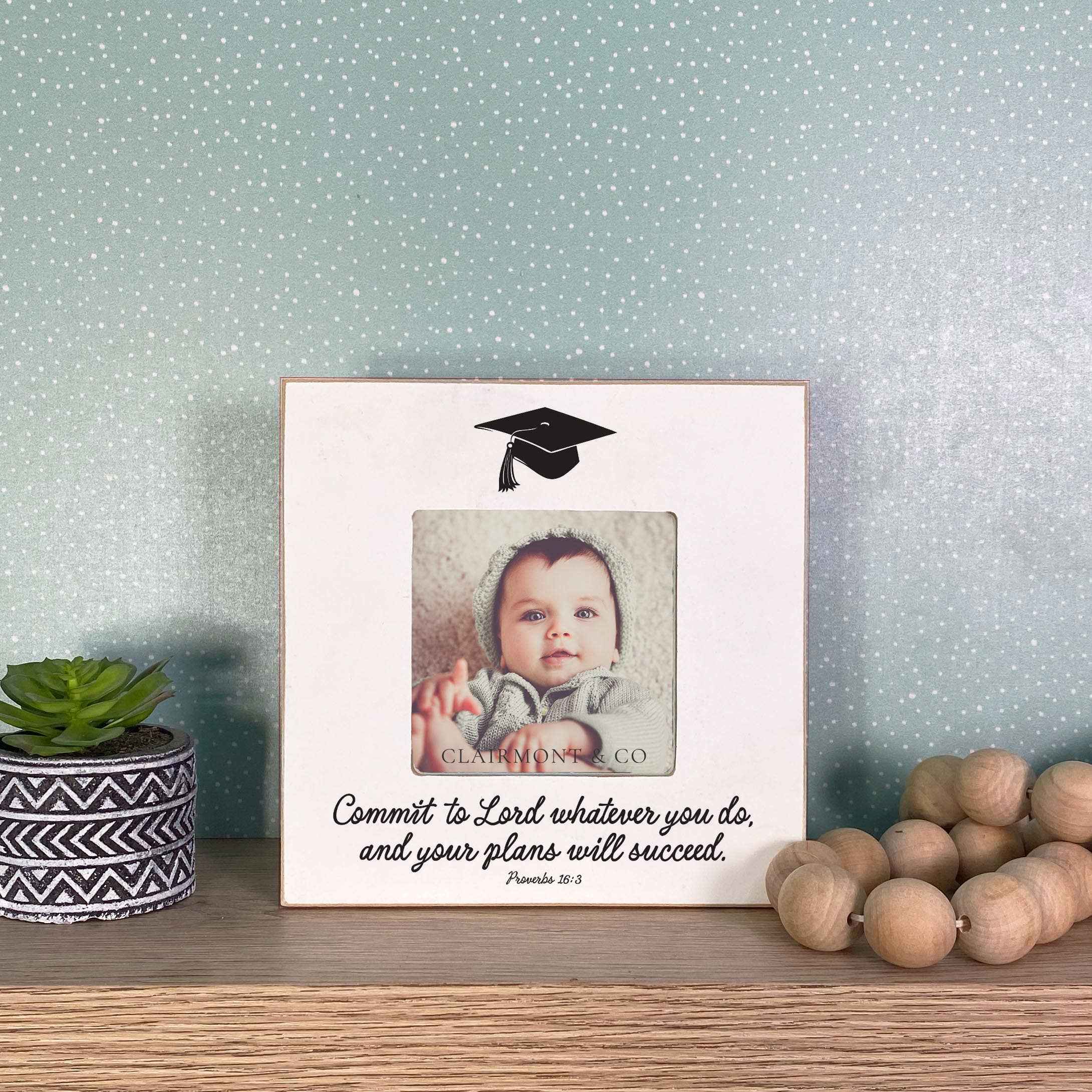 Graduation Picture Frame-Commit To The Lord Whatever You Do - Image 3