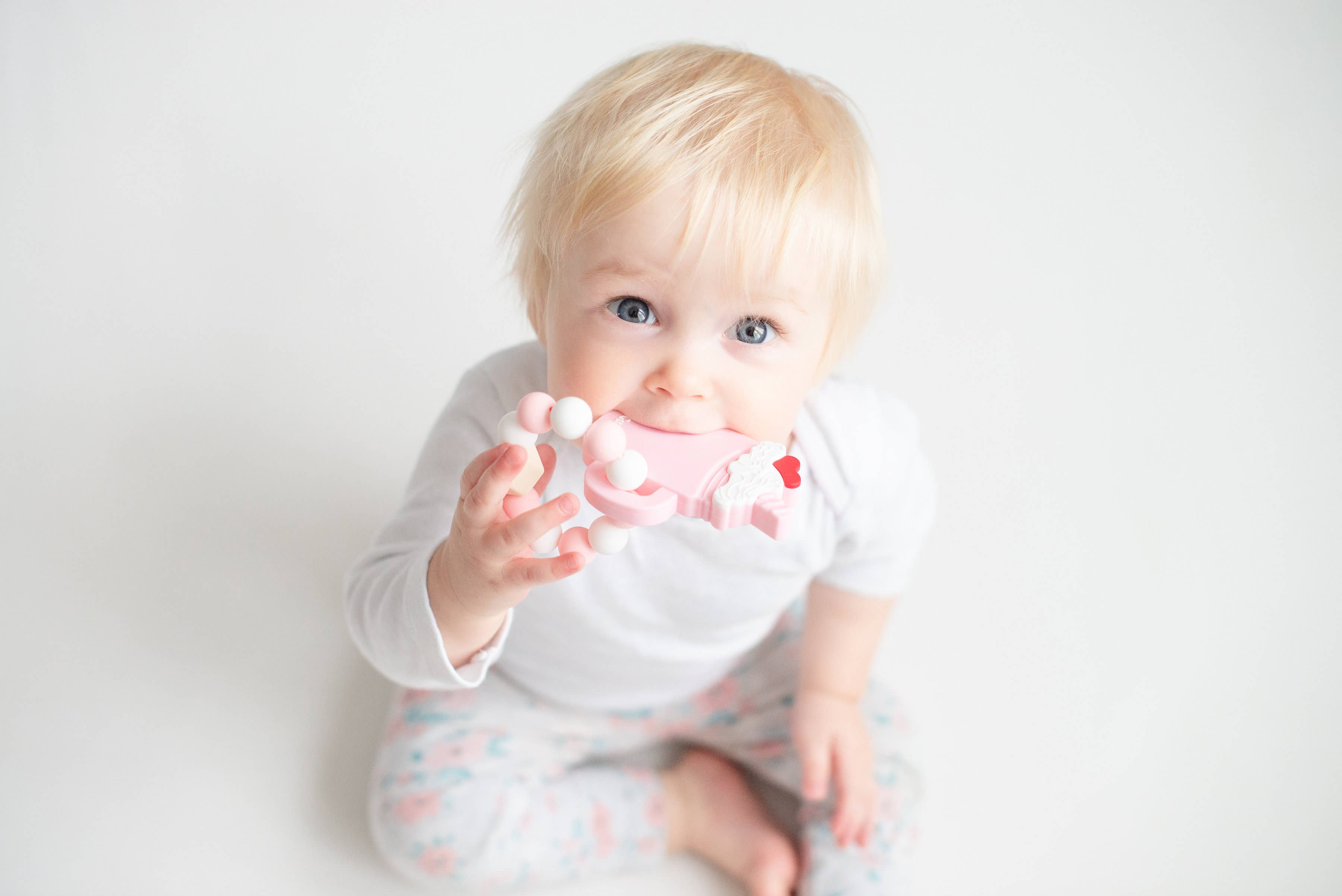 Handheld Milkshake Teether Ring Toy for Babies - Image 12