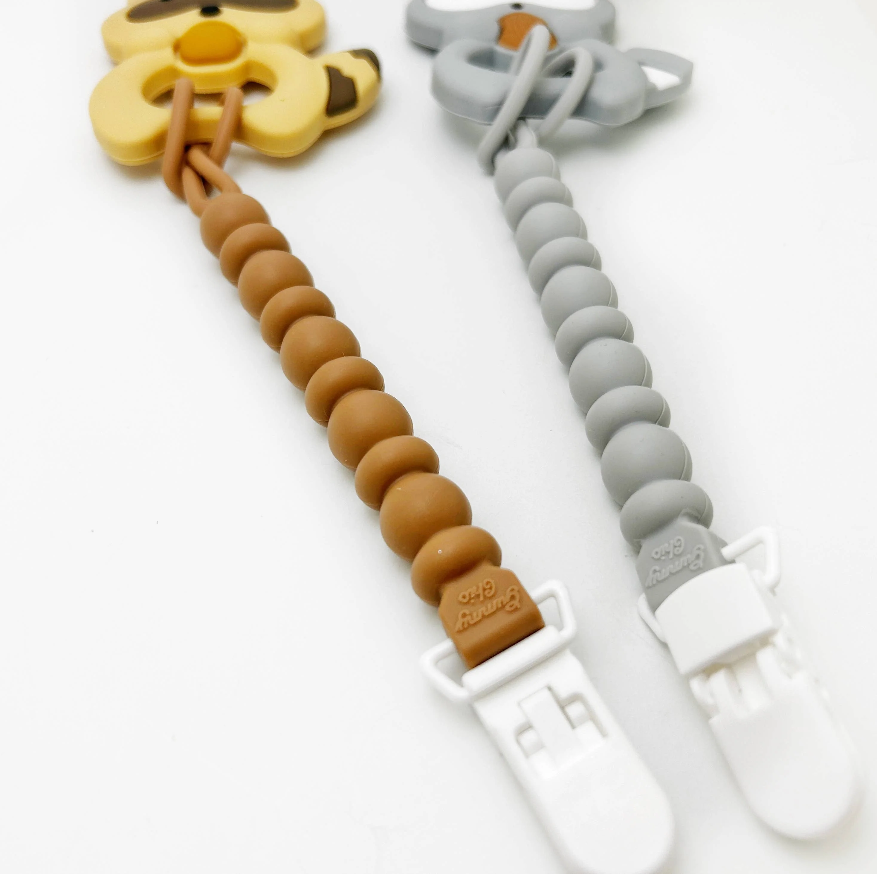Raccoon Woodland Creature Silicone Teething Toy with Clip - Image 3
