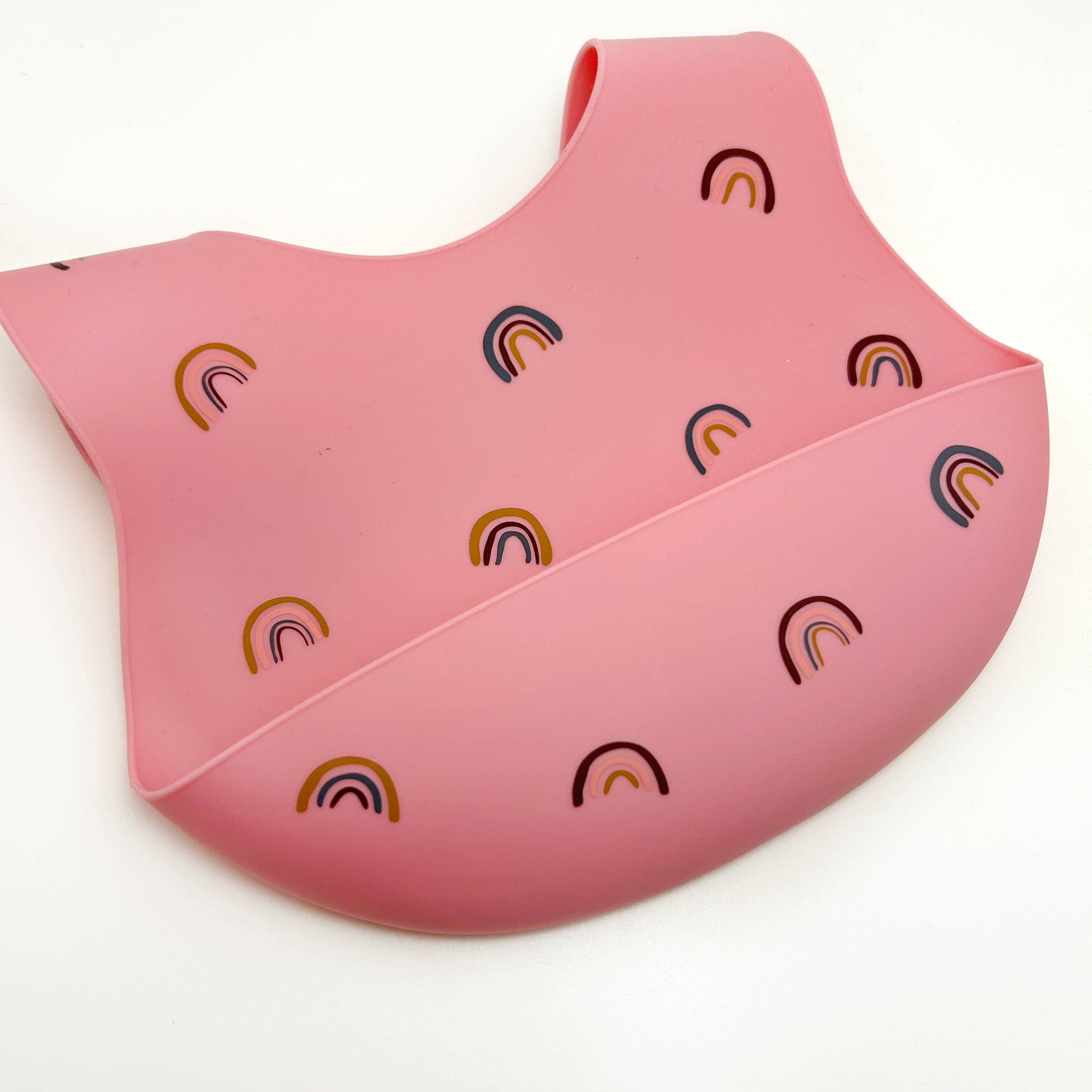 Rainbow Silicone Bucket Bib - Rose - Image 4