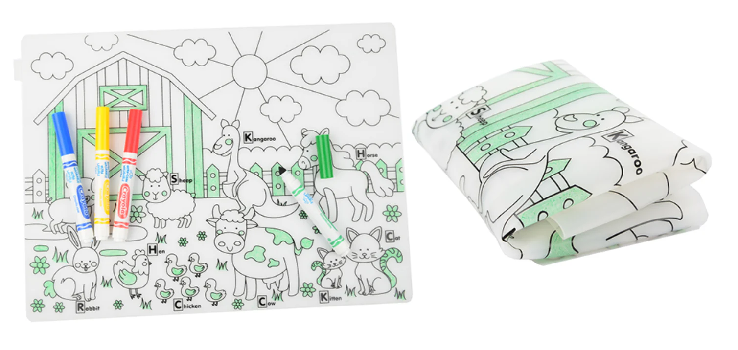 Reusable Silicone Coloring Placemats - Gift for Kids - Image 6