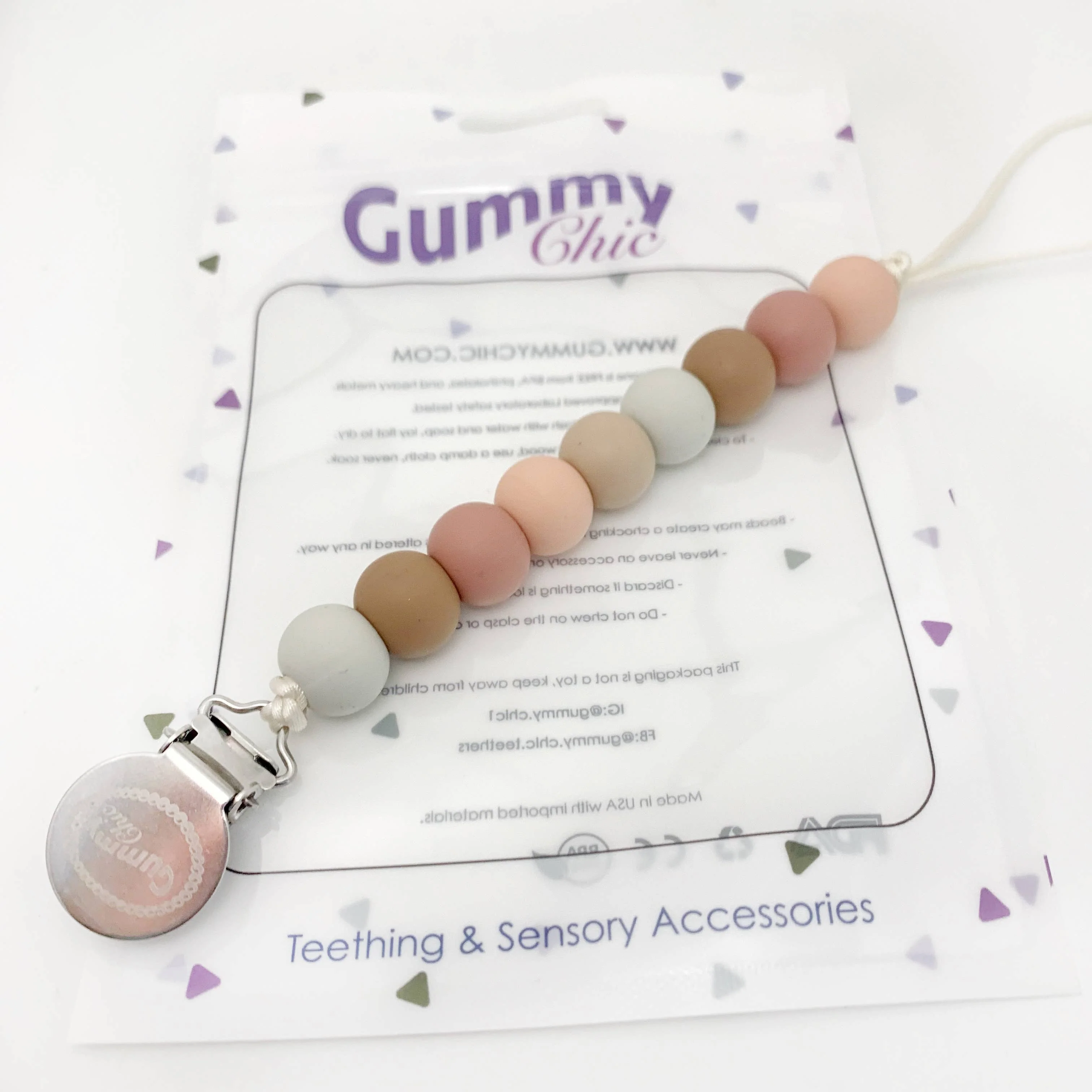 Sienna Pacifier Clip  Silicone Dummy Holder - Image 6