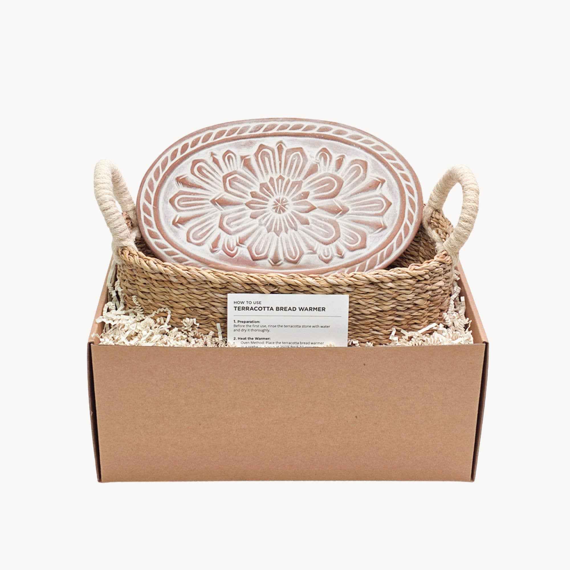Handmade Bread Warmer & Wicker Basket - Flower - Image 3