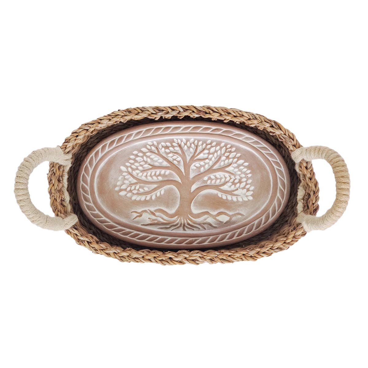 Handmade Bread Warmer & Wicker Basket - Tree of Life Oval - Image 5