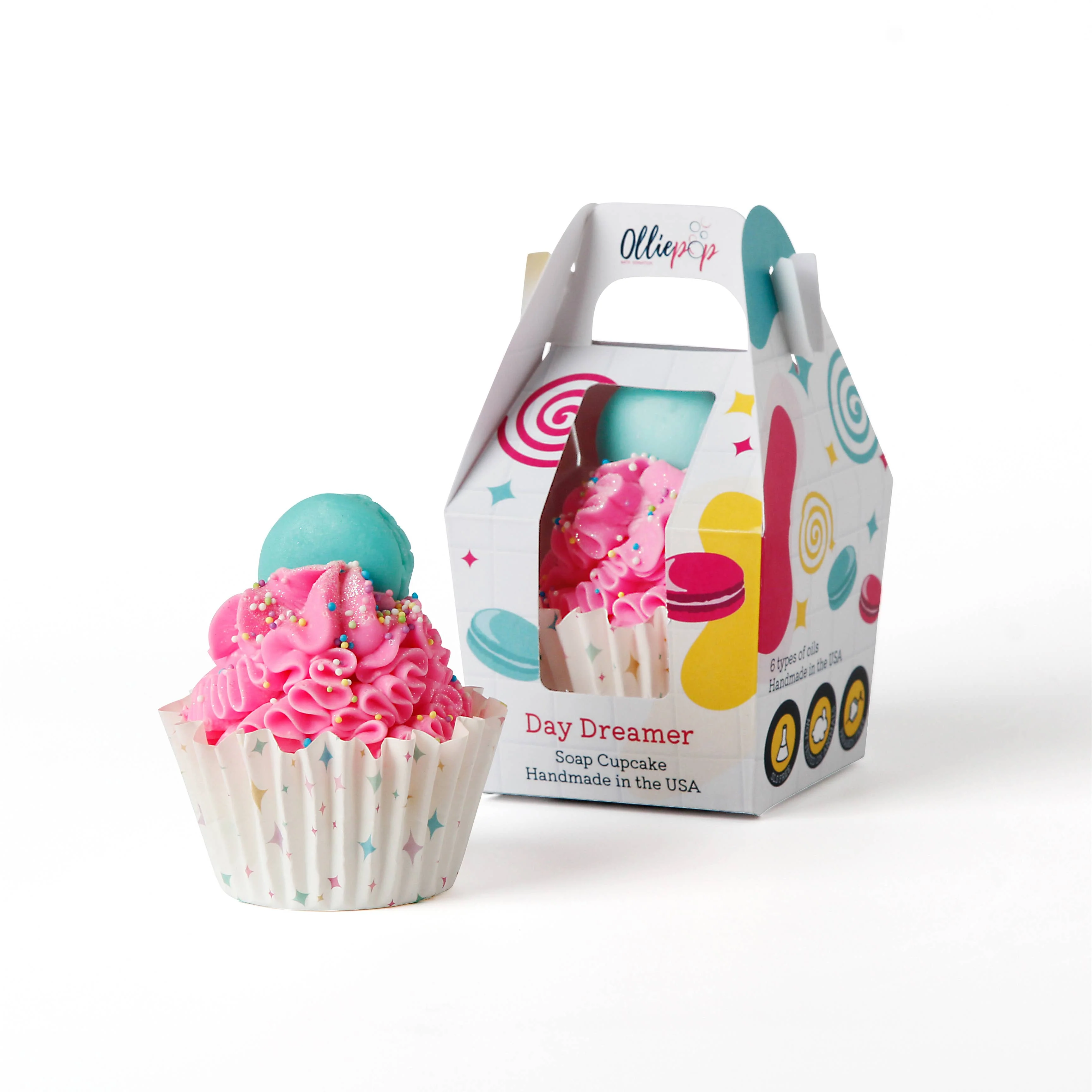 Handmade Day Dreamer Cupcake Soap (Peony Suede): Box - Image 2