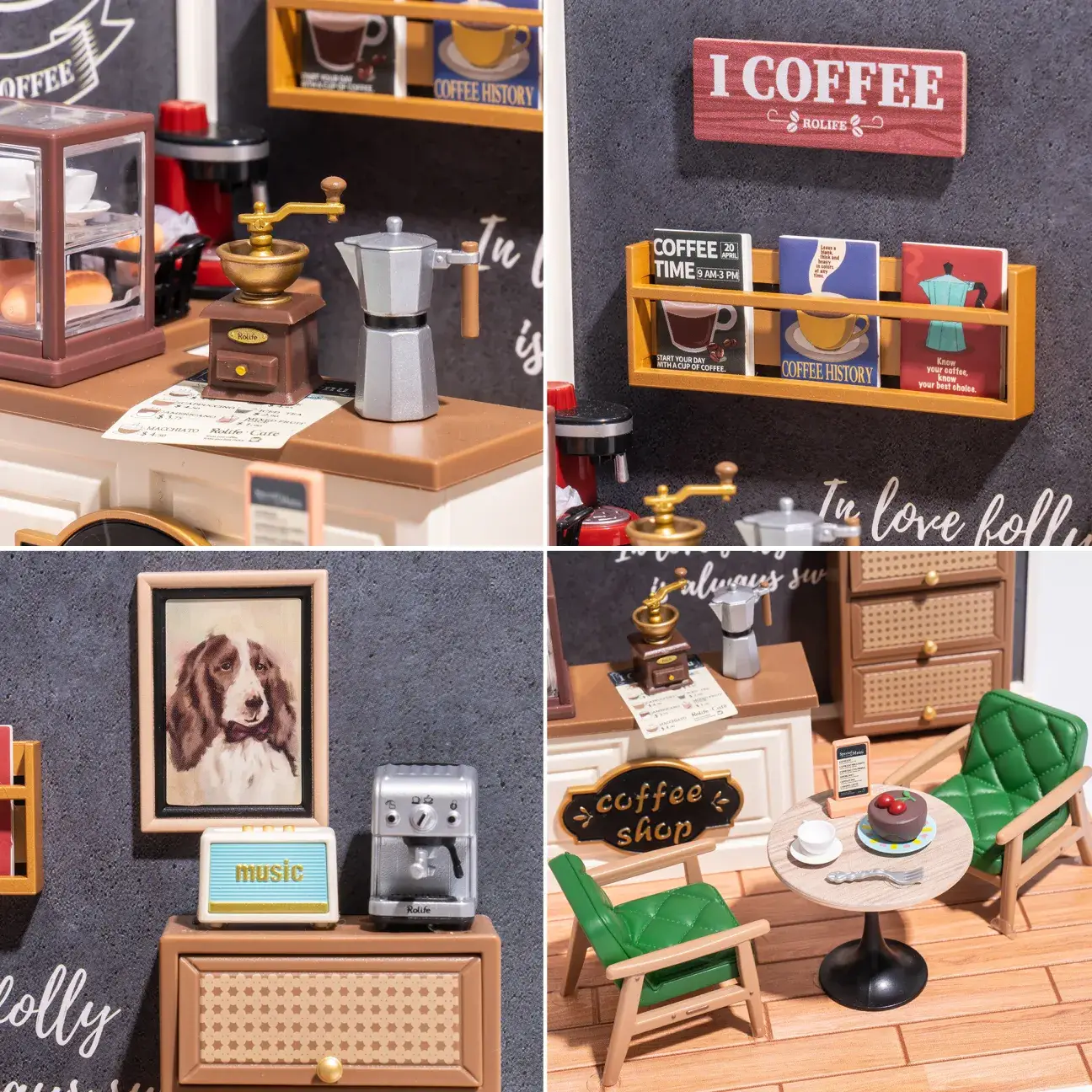 Hands Craft - DIY Miniature House Kit: Breezy Time Cafe - Image 4