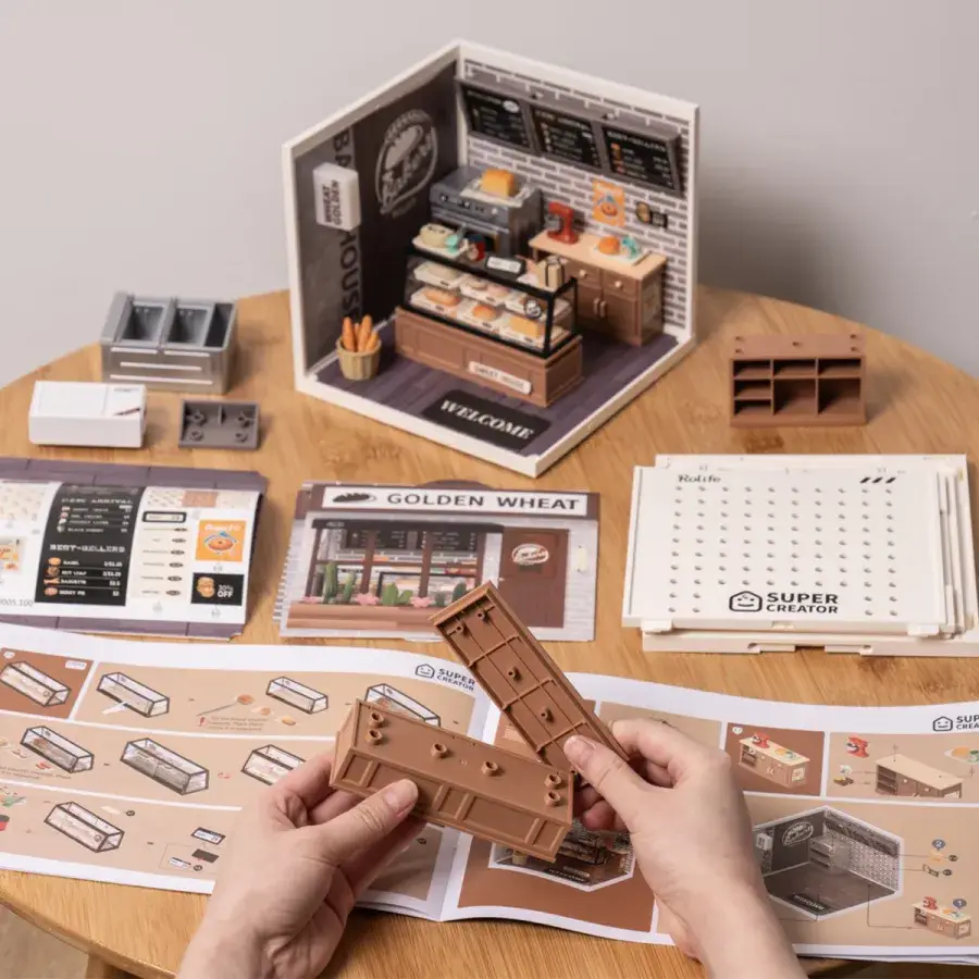 Hands Craft - DIY Miniature House Kit: Golden Wheat Bakery - Image 3