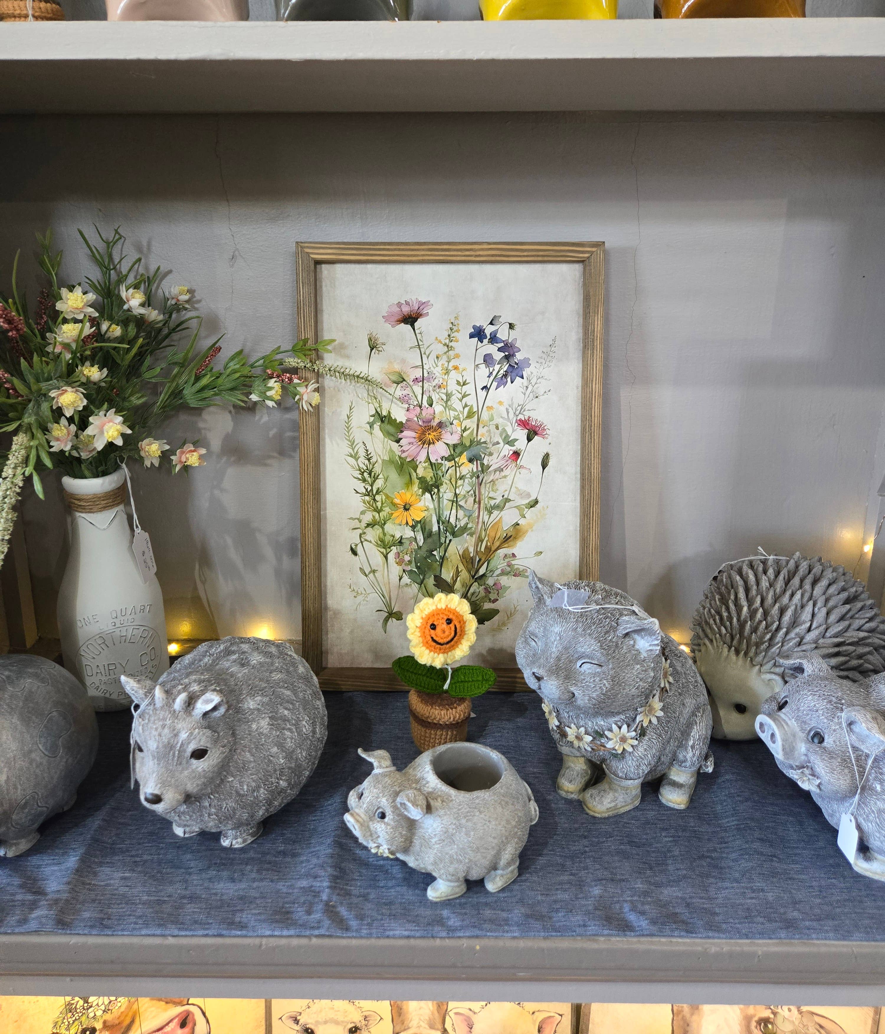 Gathered Wildflowers - Framed Flower Canvas Art - - Image 8