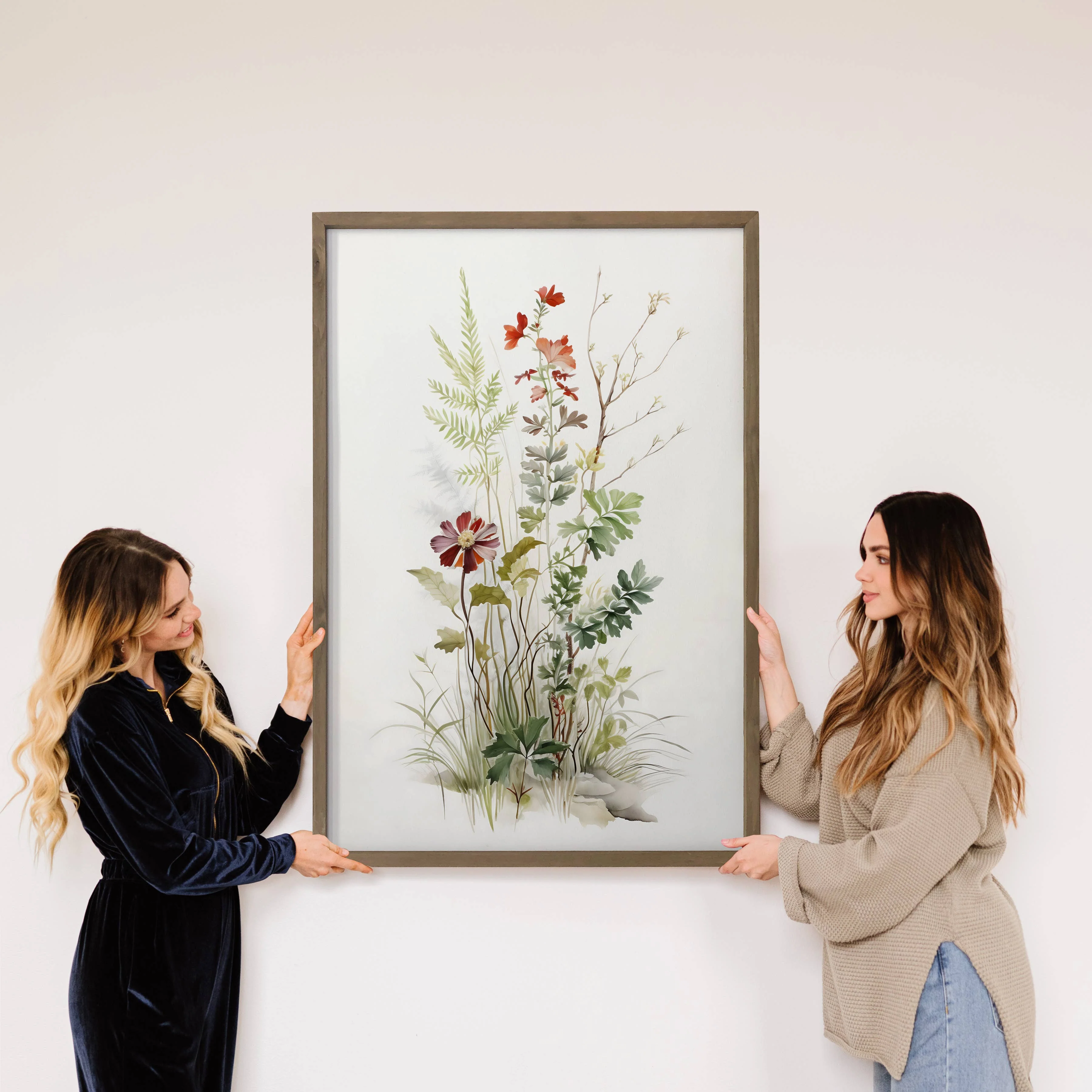Gentle Wildflowers - Wildflower Canvas Art - Wood Framed Art - Image 3