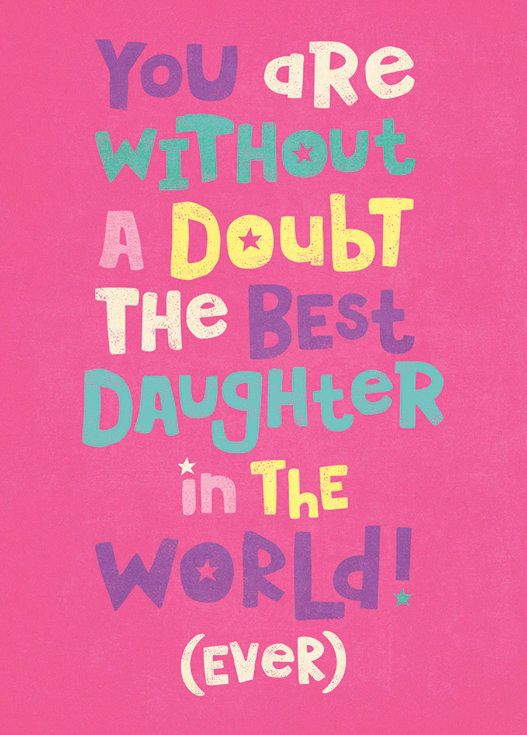 Without a Doubt Texture Lettering Greeting Card