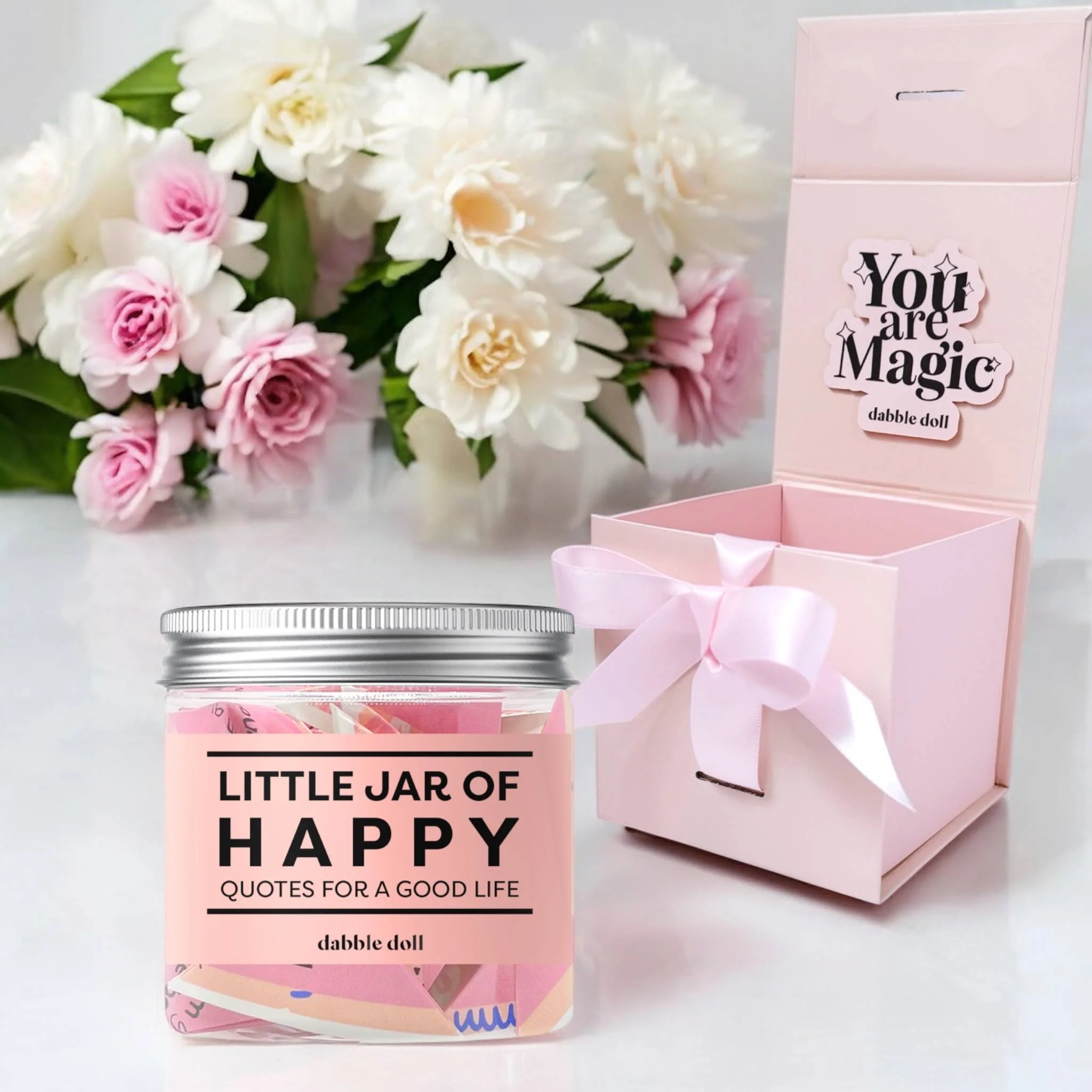 Happy Jar, uplifting quotes with Gift Box - Image 2