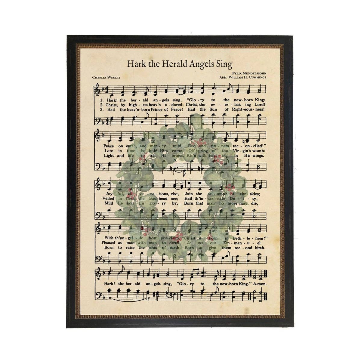 Hark The Herald Angels Sing On Wreath - Image 5