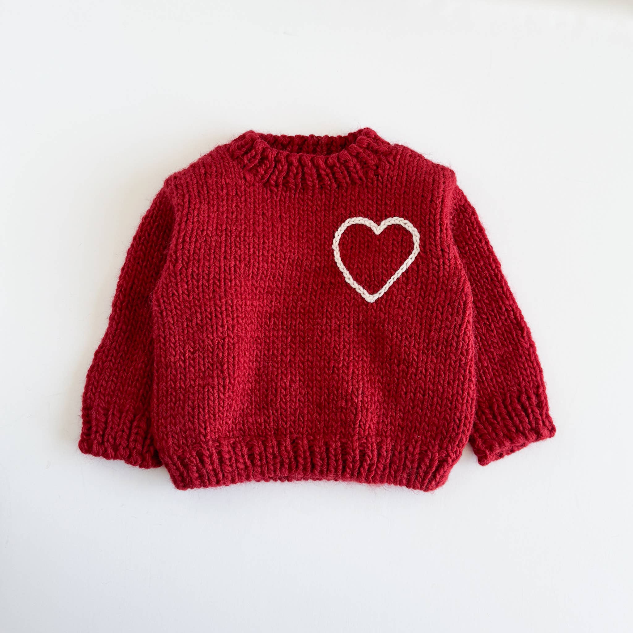 Heart Sweater Baby Kid Love Valentine Red Knit - Image 2