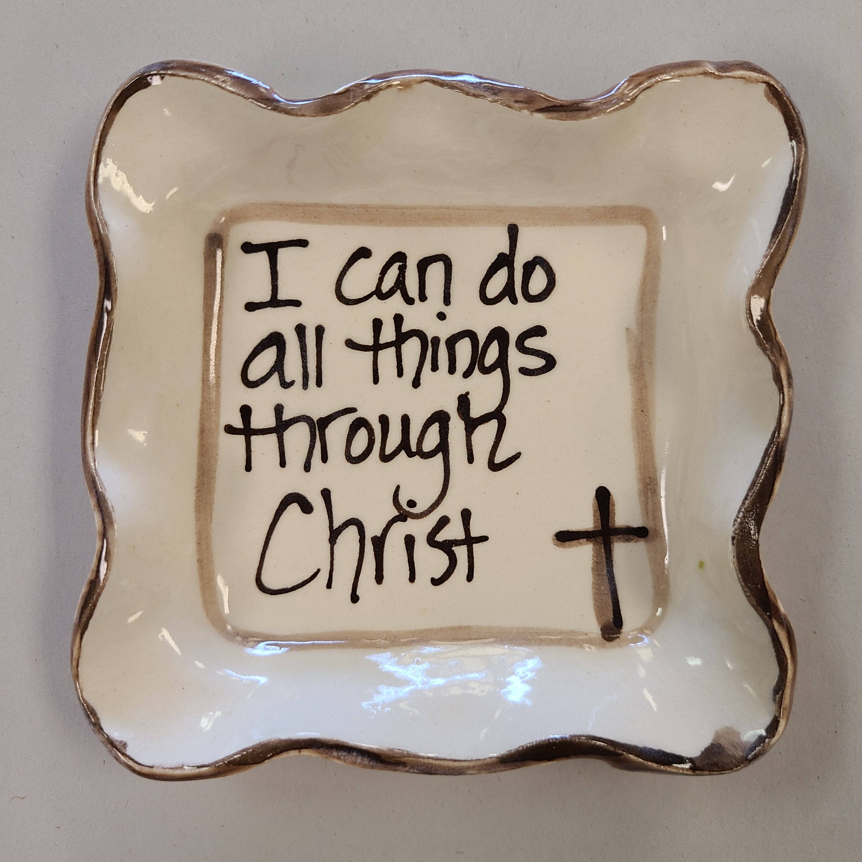 Small Candle Plate (I Can Do")